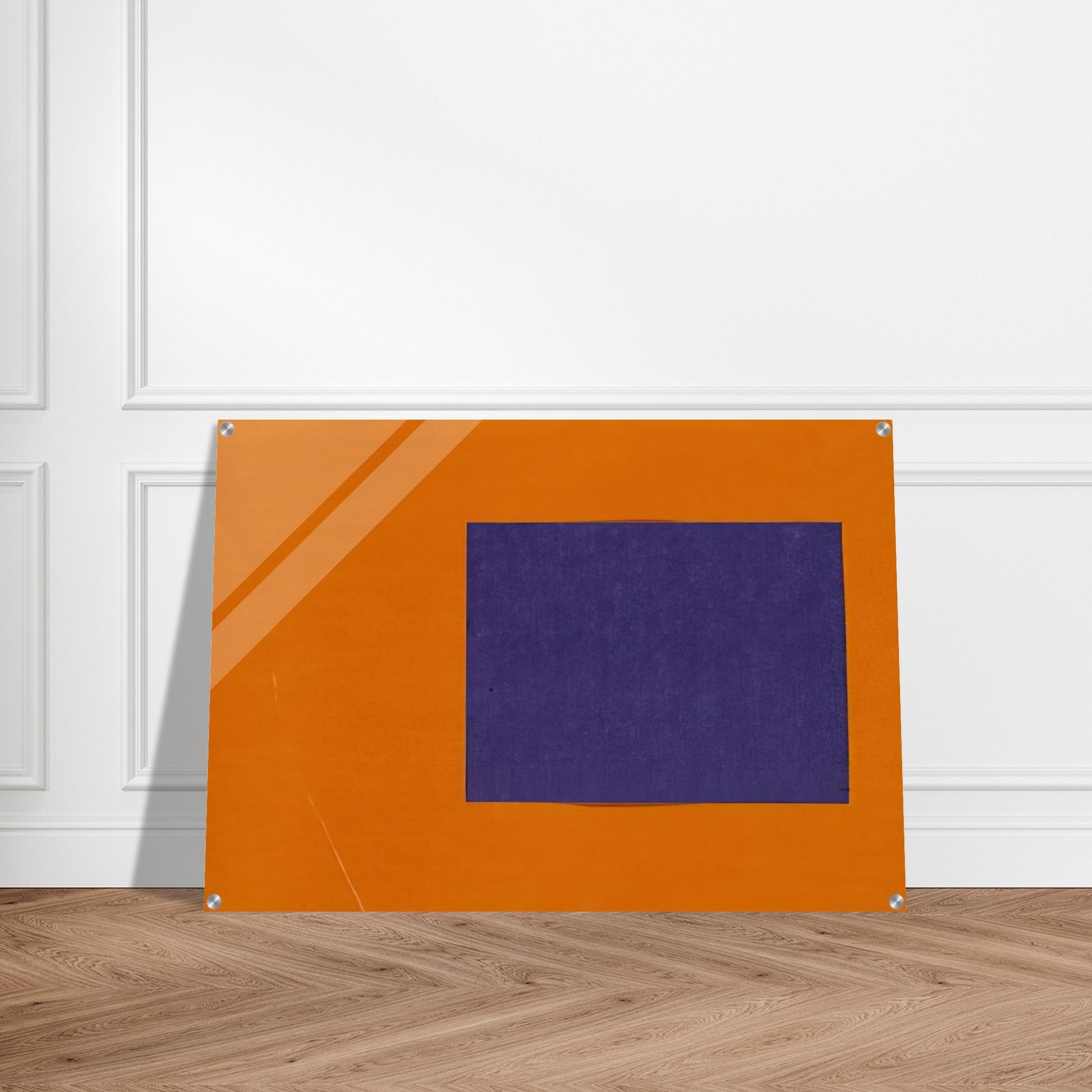 Purple and Orange from the series Line Form Color - Ellsworth Kelly Acrylic Print - 70x100 cm / 28x40″ inches