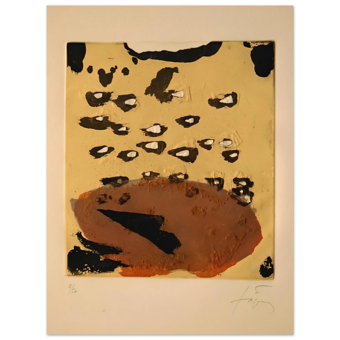 Antoni Tapies - REPLIQUER II 1981  75x100 cm / 30x40inches Fine Art Poster