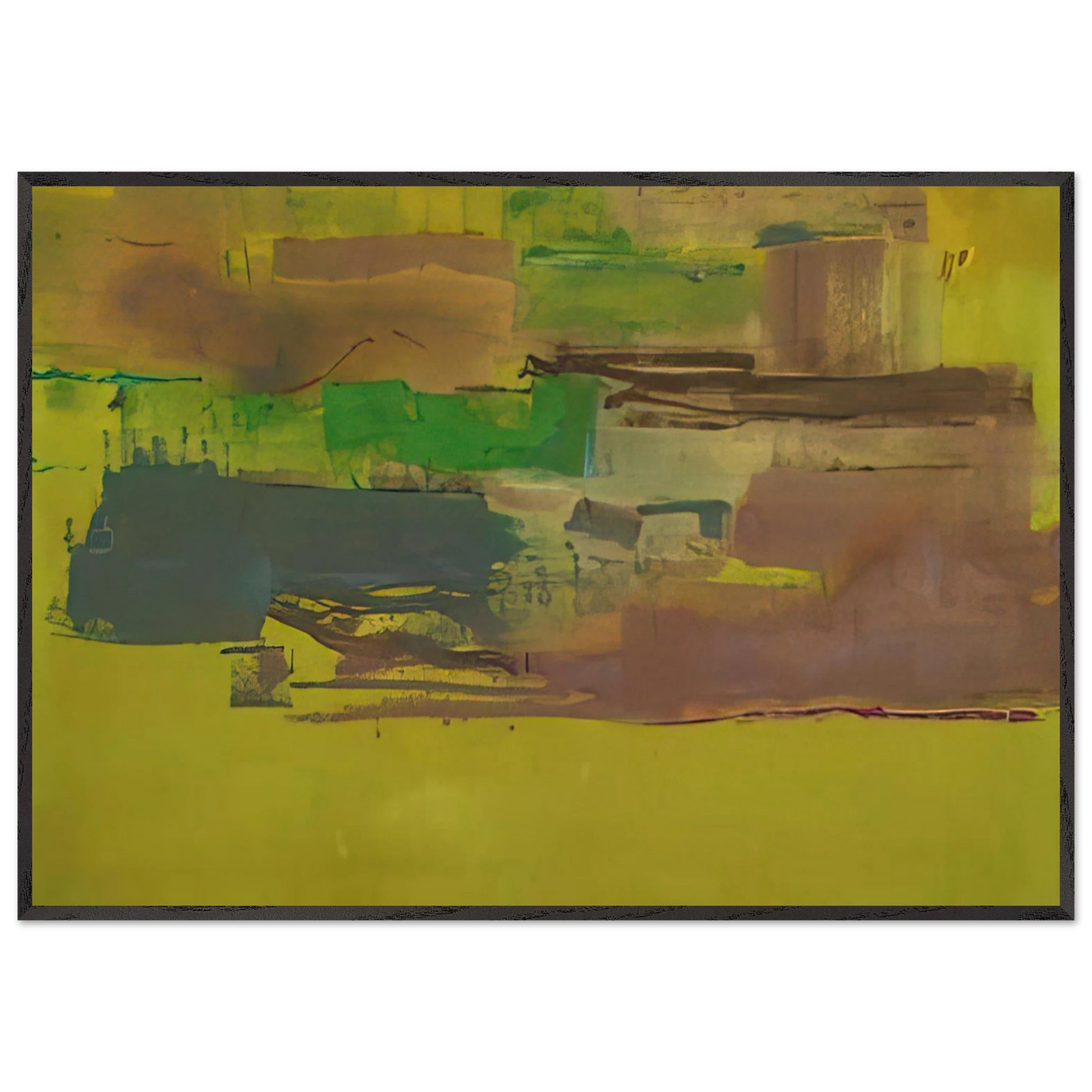 Helen Frankenthaler - August Deep - 1978 Wall art - A3 (29.7 x 42  cm) - Premium Wooden Framed Poster With Fine Art Paper-canvas - White frame