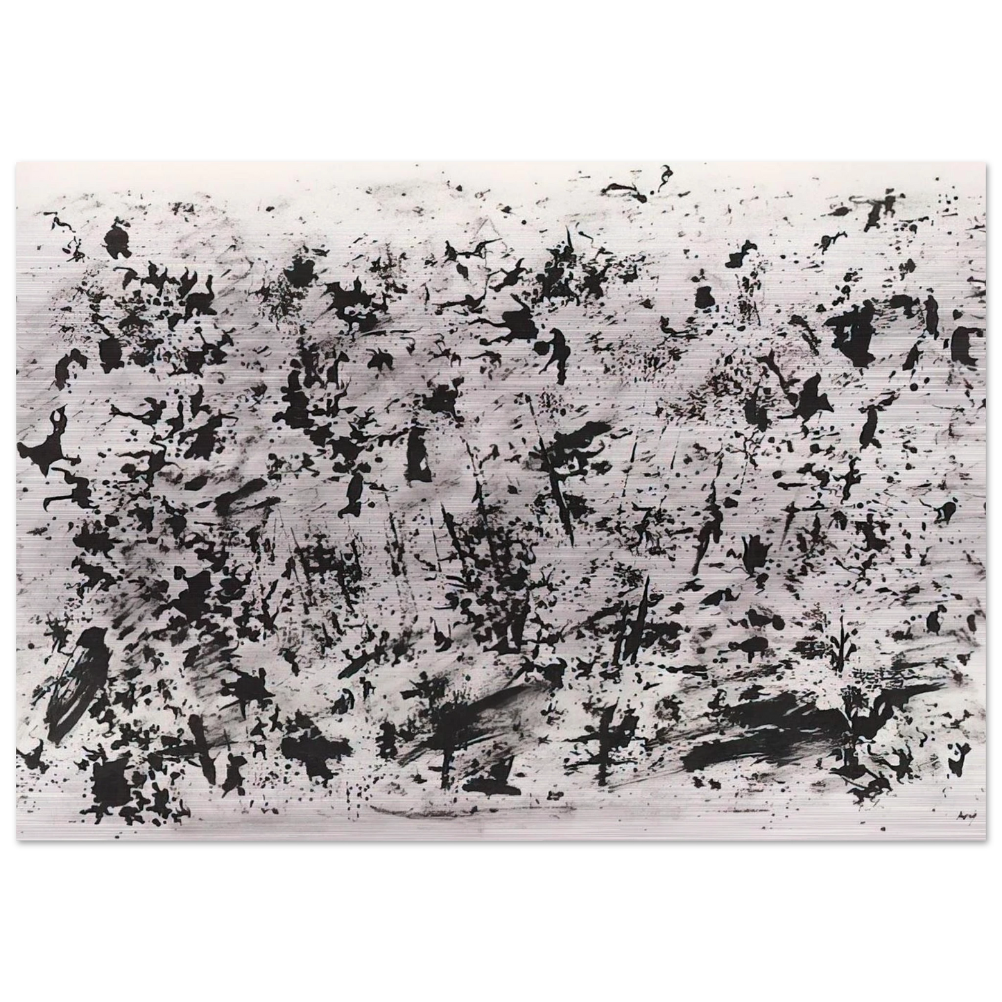 UNTITLED 1962 - Henri Michaux Brushed Aluminum Print - 70x100 cm / 28x40 inches | Henri Michaux Aluminum Print | Henri Michaux Prints