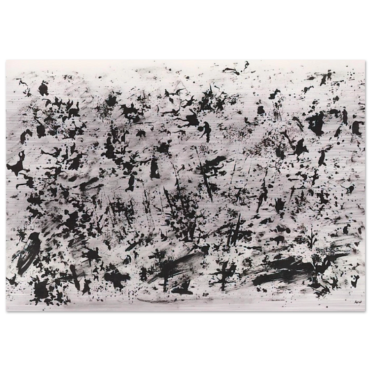 UNTITLED 1962 - Henri Michaux Brushed Aluminum Print - 70x100 cm / 28x40 inches | Henri Michaux Aluminum Print | Henri Michaux Prints
