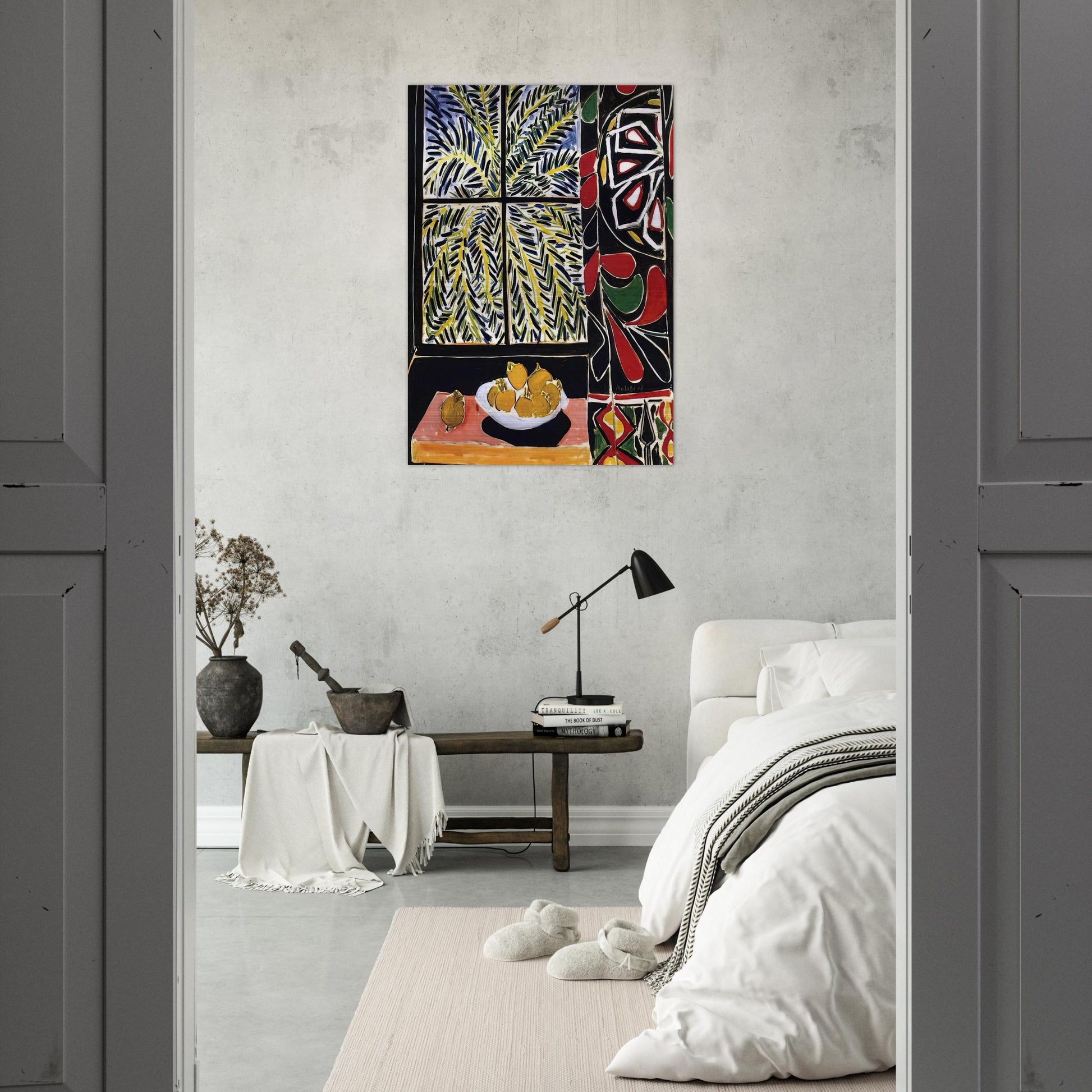 INTERIOR WITH EGYPTIAN CURTAIN 1948 - Henri Matisse Brushed Aluminum Print - 70x100 cm / 28x40 inches | Henri Matisse Aluminum Print | Henri Matisse Prints