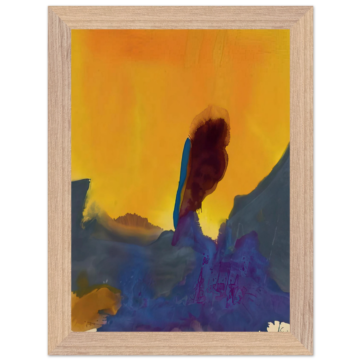 Helen Frankenthaler - Glow II - 1968 Wall art - 70x100 cm / 28x40 inches - Fine Art Poster-canvas - -