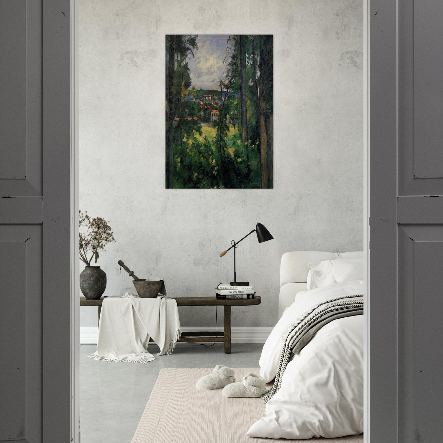Auvers. View from Nearby - Paul Cézanne Brushed Aluminum Print - 70x100 cm / 28x40 inches | Paul Cézanne Aluminum Print | Paul Cézanne Prints
