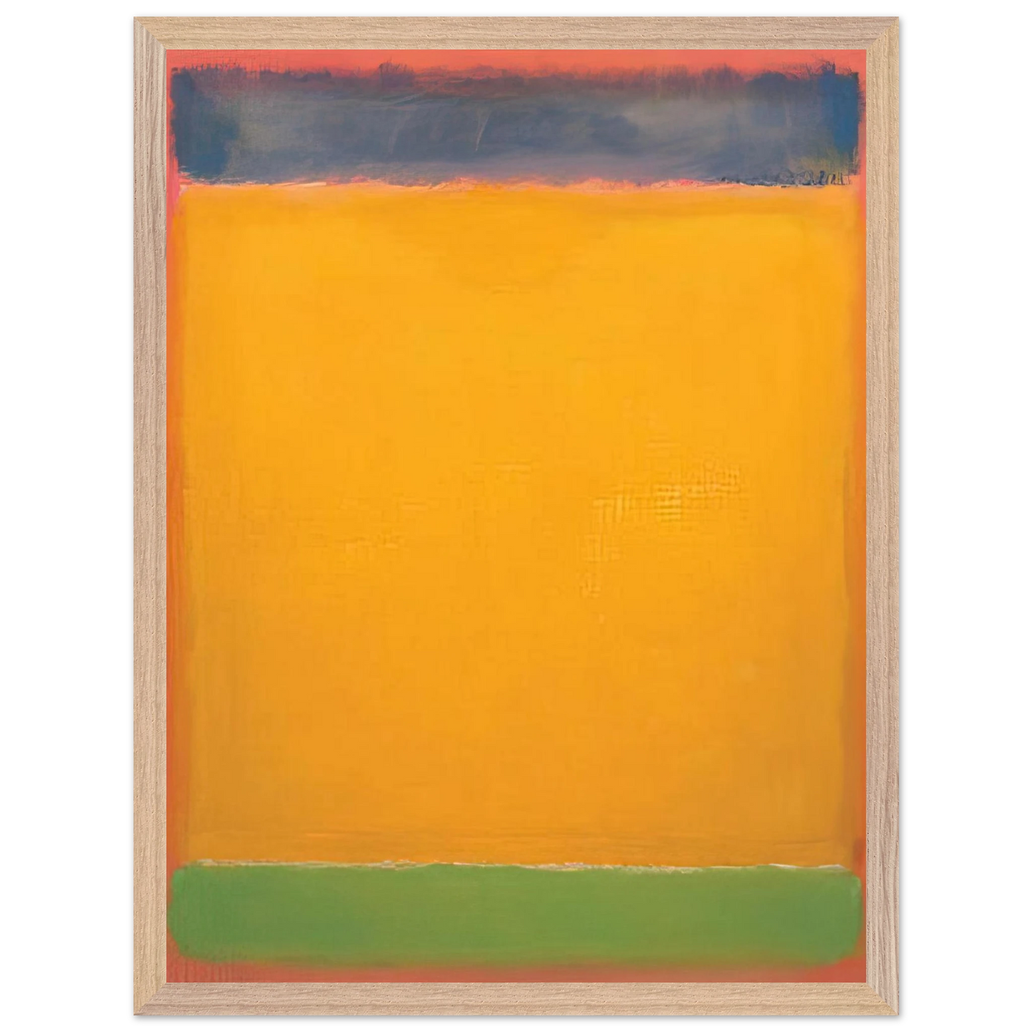 Mark Rothko - United Blue, Yellow, Green on Red - 1954 Wall Art - 30x40 cm / 12x16 inches - Premium Wooden Framed Poster With Fine Art Paper - Wood frame