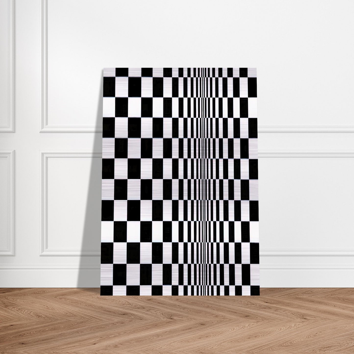 MOVEMENT IN SQUARES 1961 - Bridget Riley Brushed Aluminum Print - 70x100 cm / 28x40 inches | Bridget Riley Aluminum Print | Bridget Riley Prints