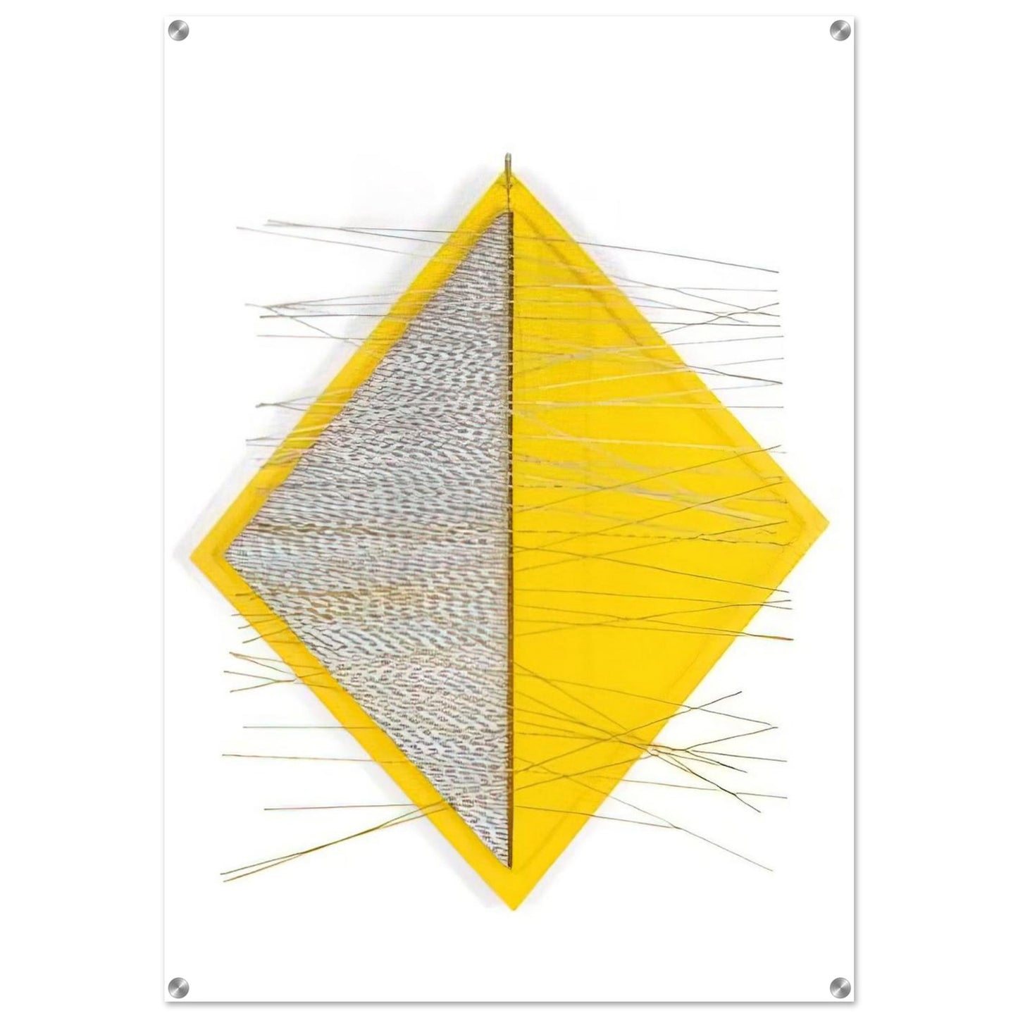 PETITE LOSANGE JAUNE - Jesus Rafael Soto Acrylic Print - 70x100 cm / 28x40″ inches