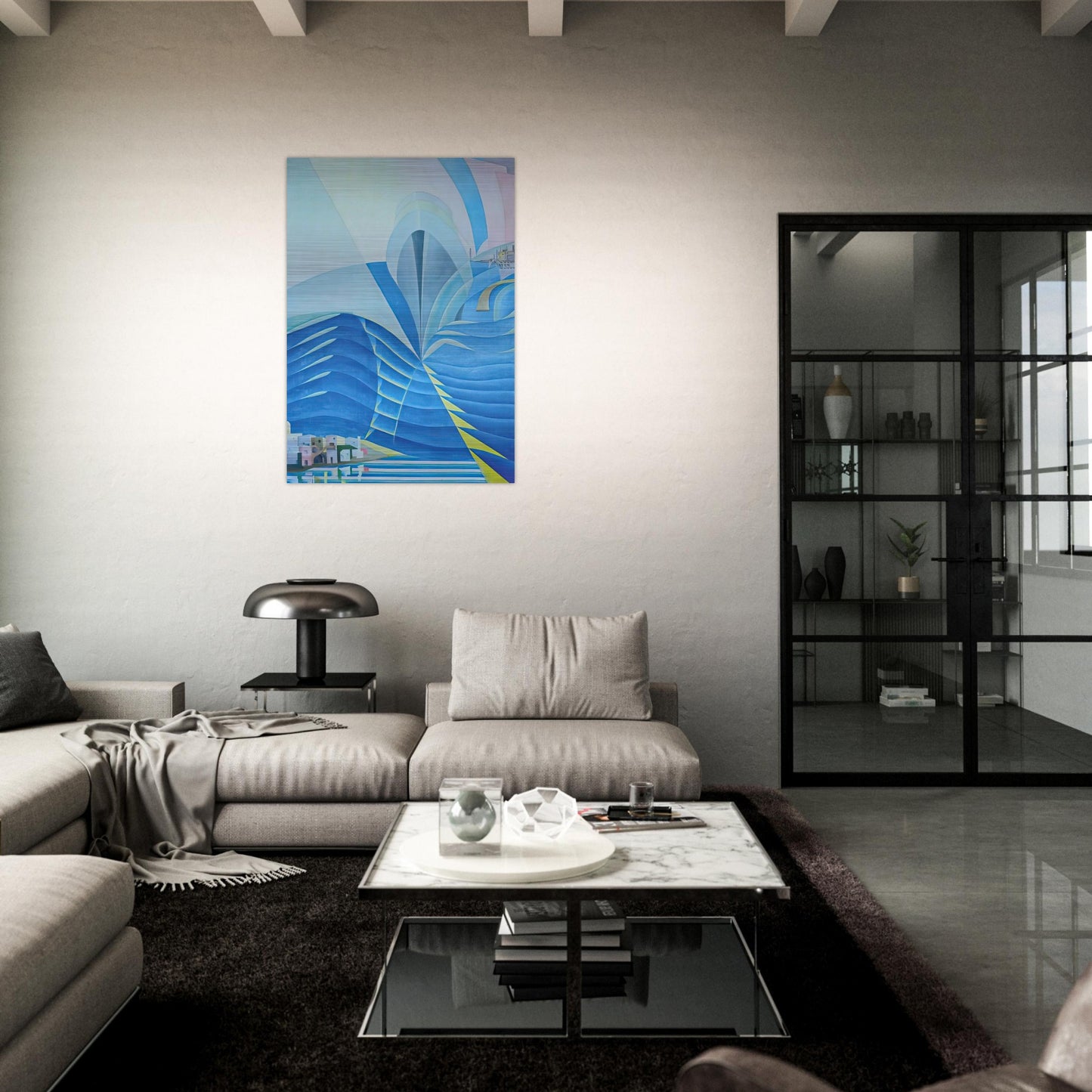 Synthesis of Marine Communications - 1934 - Benedetta Cappa Brushed Aluminum Print - 70x100 cm / 28x40 inches | Benedetta Cappa Aluminum Print | Benedetta Cappa Prints