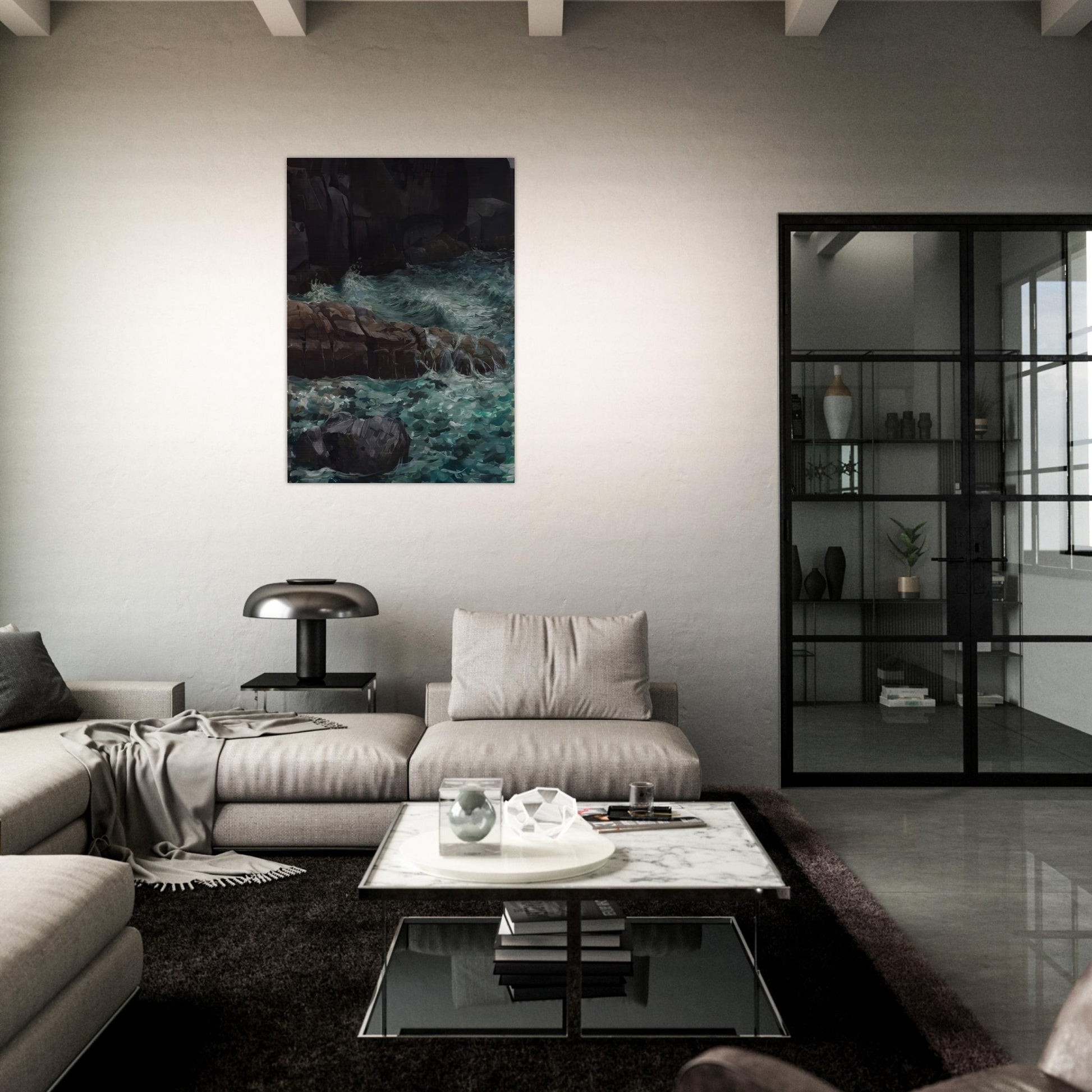 MAINE COAST - Ivan Albright Brushed Aluminum Print - 70x100 cm / 28x40 inches | Ivan Albright Aluminum Print | Ivan Albright Prints