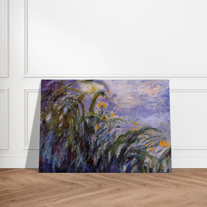 Yellow Irises - claude monet Brushed Aluminum Print - 70x100 cm / 28x40 inches | claude monet Aluminum Print | claude monet Prints