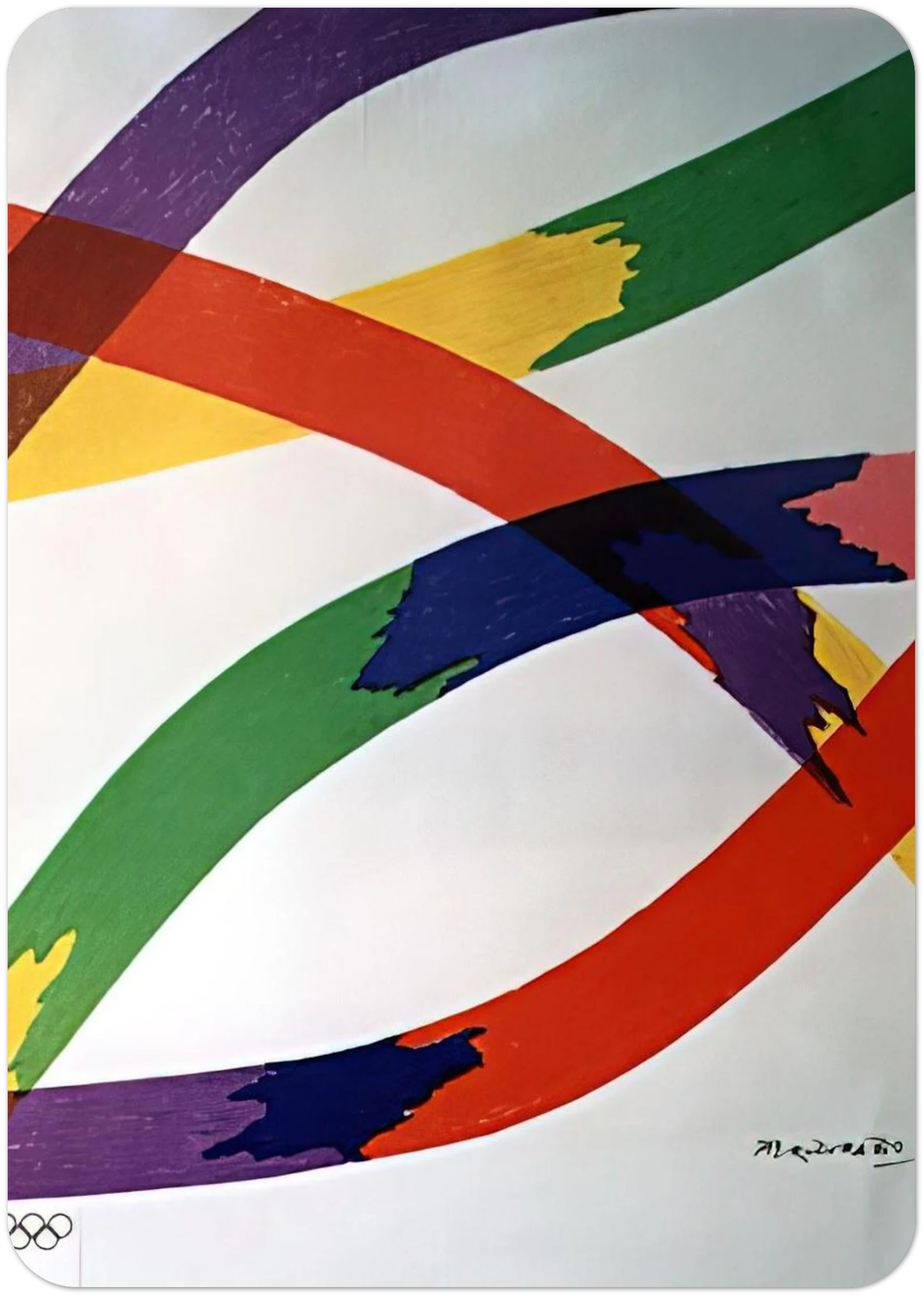 Munich Olympic Games Poster - 1972 By Piero Dorazio Pack of 10 Post Cards | Piero Dorazio Post Cards | A6 (10.5 x 14.8 cm) - 4.1 x 5.8 inches