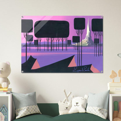Sleeping Beauty - Eyvind Earle Acrylic Print - 70x100 cm / 28x40″ inches