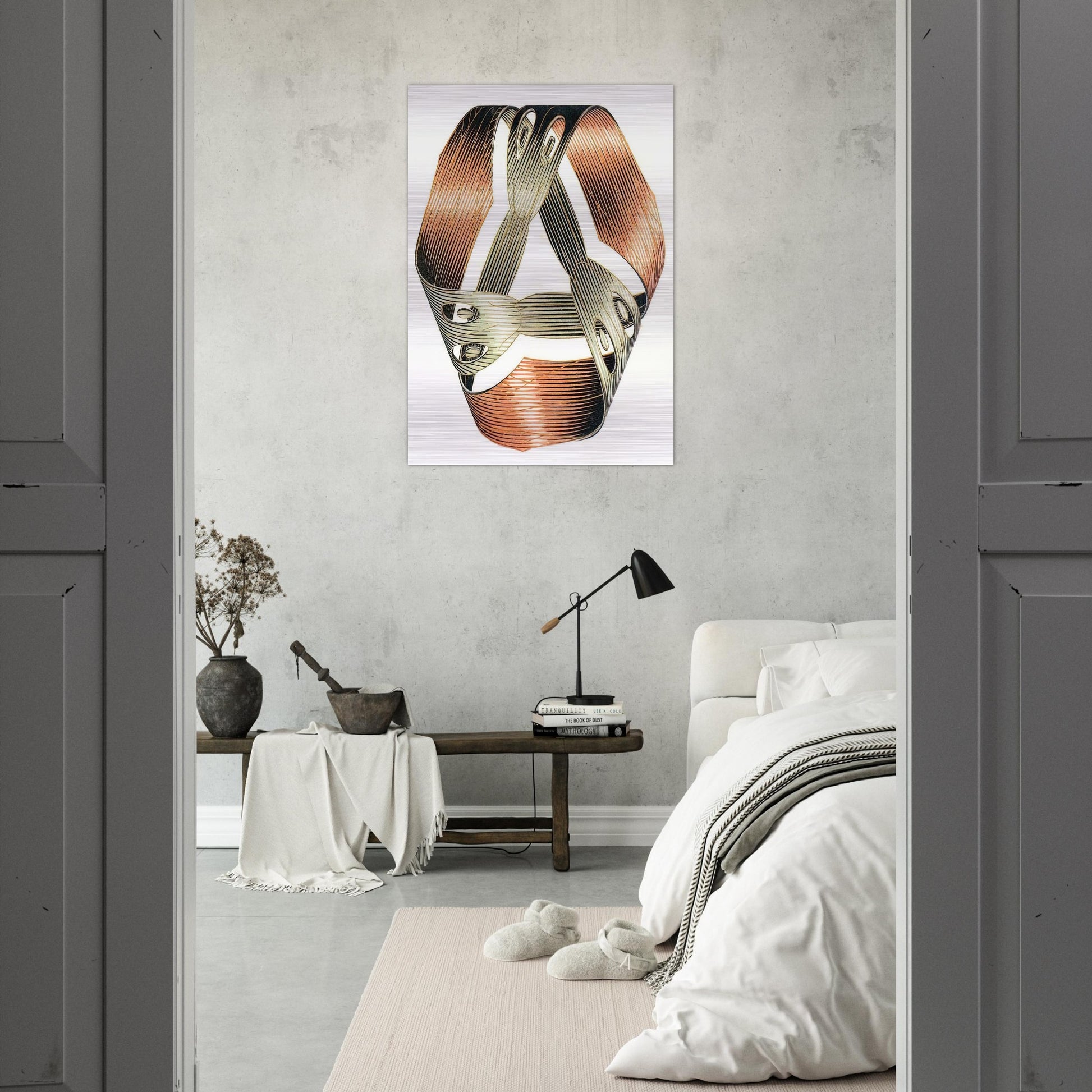 MOEBIUS STRIP I - MC Escher Brushed Aluminum Print - 70x100 cm / 28x40 inches | MC Escher Aluminum Print | MC Escher Prints