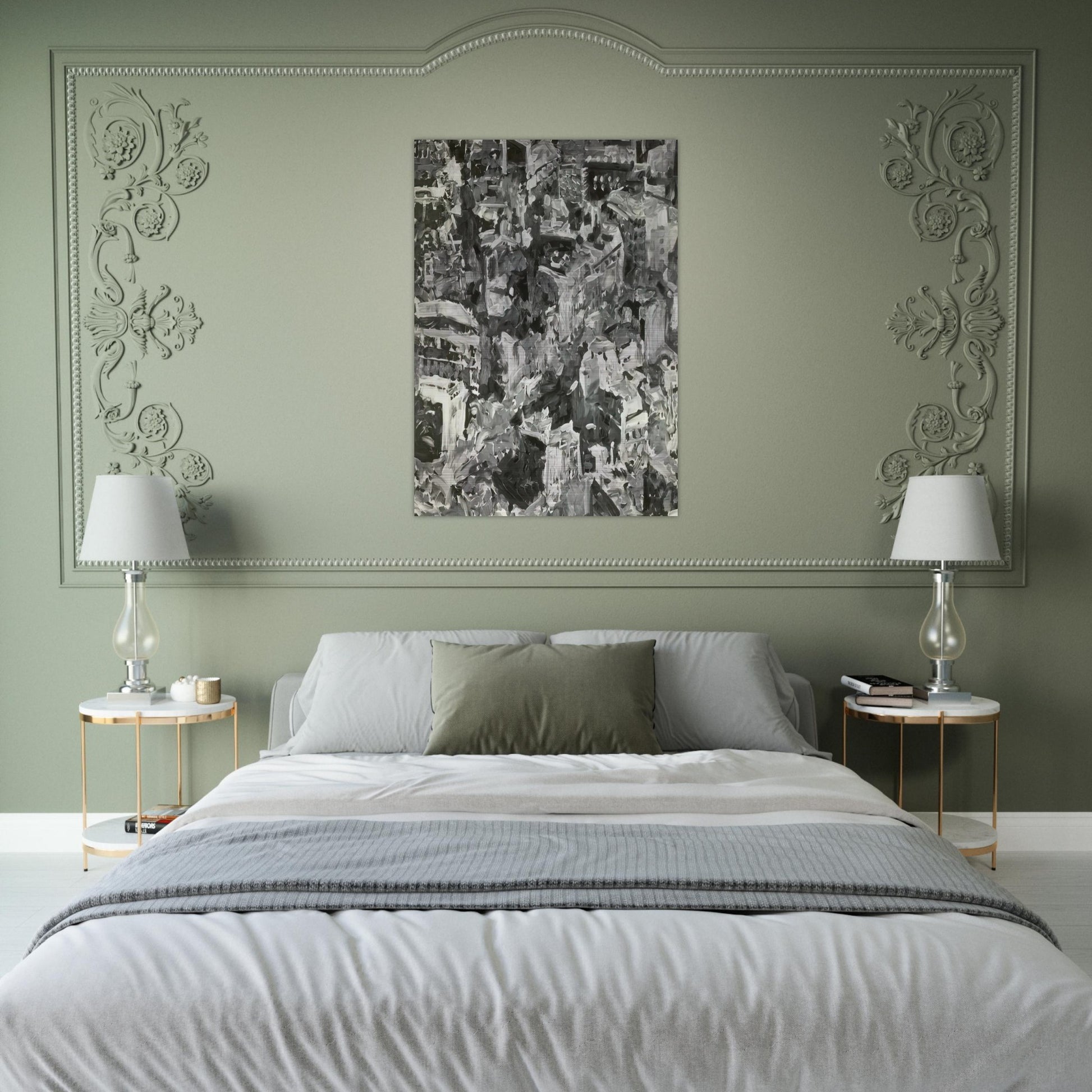 TOWNSCAPE PARIS 1968 - Gerhard Richter Brushed Aluminum Print - 70x100 cm / 28x40 inches | Gerhard Richter Aluminum Print | Gerhard Richter Prints