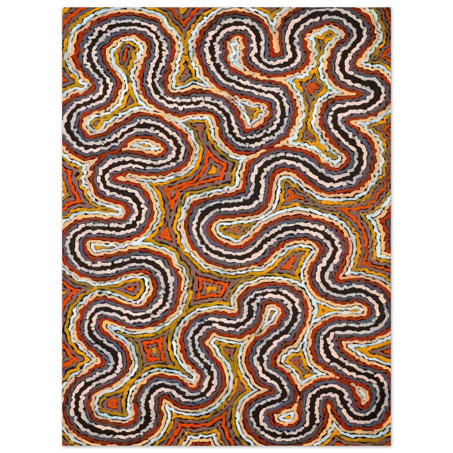 Clifford Possum Tjapaltjarri - Untitled - 1994  75x100 cm / 30x40inches Fine Art Poster