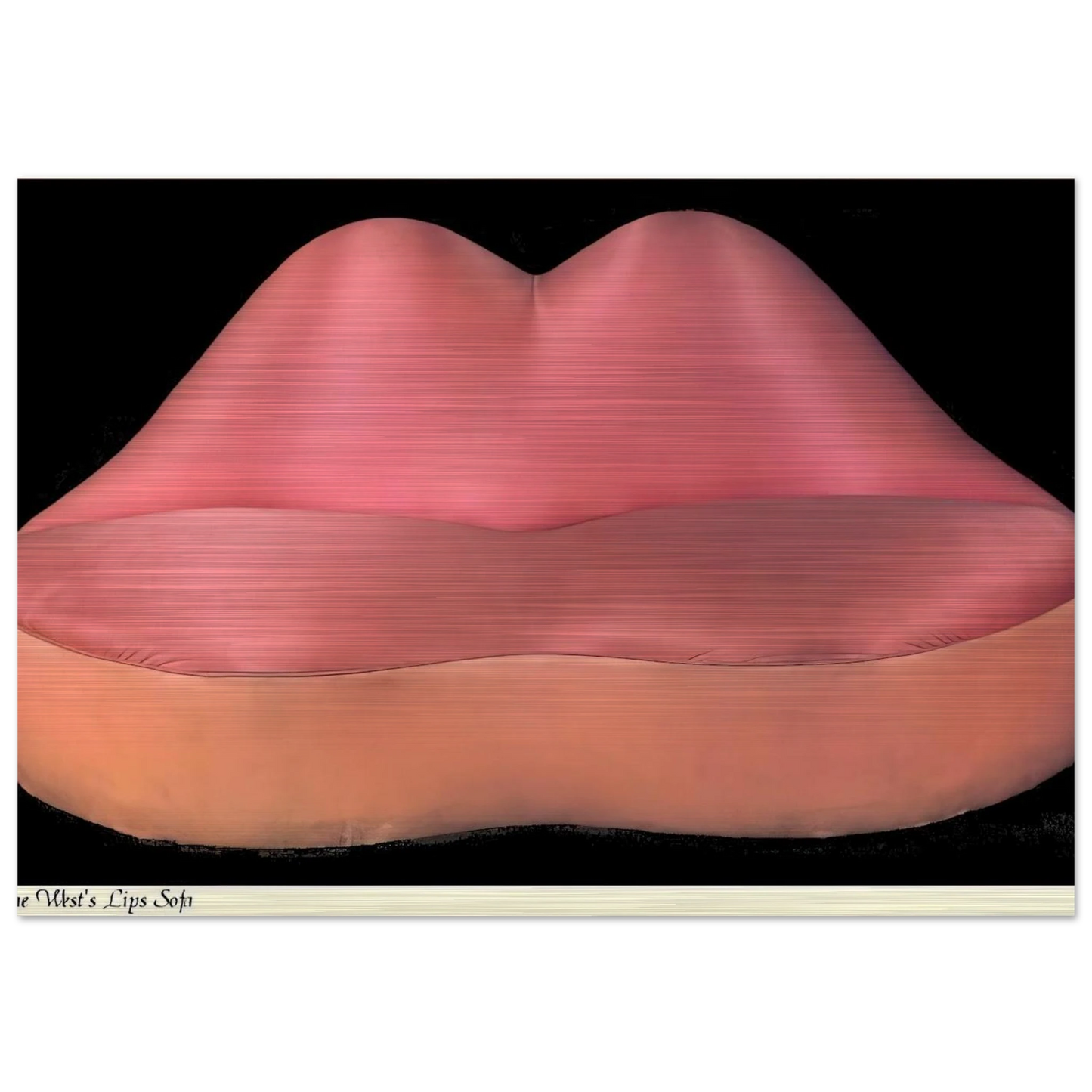 MAE WEST LIPS SOFA 1937 - Salvador Dali Brushed Aluminum Print - 70x100 cm / 28x40 inches | Salvador Dali Aluminum Print | Salvador Dali Prints