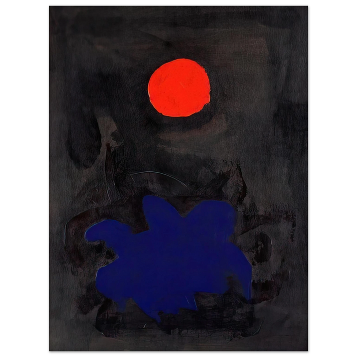 Adolph Gottlieb - Blue on Black - 1970  75x100 cm / 30x40inches Fine Art Poster