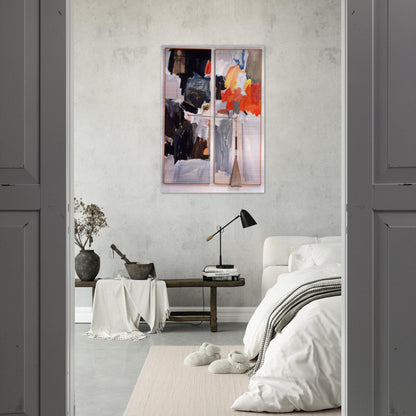 STUDIO PAINTING 1961 - Robert Rauschenberg Brushed Aluminum Print - 70x100 cm / 28x40 inches | Robert Rauschenberg Aluminum Print | Robert Rauschenberg Prints