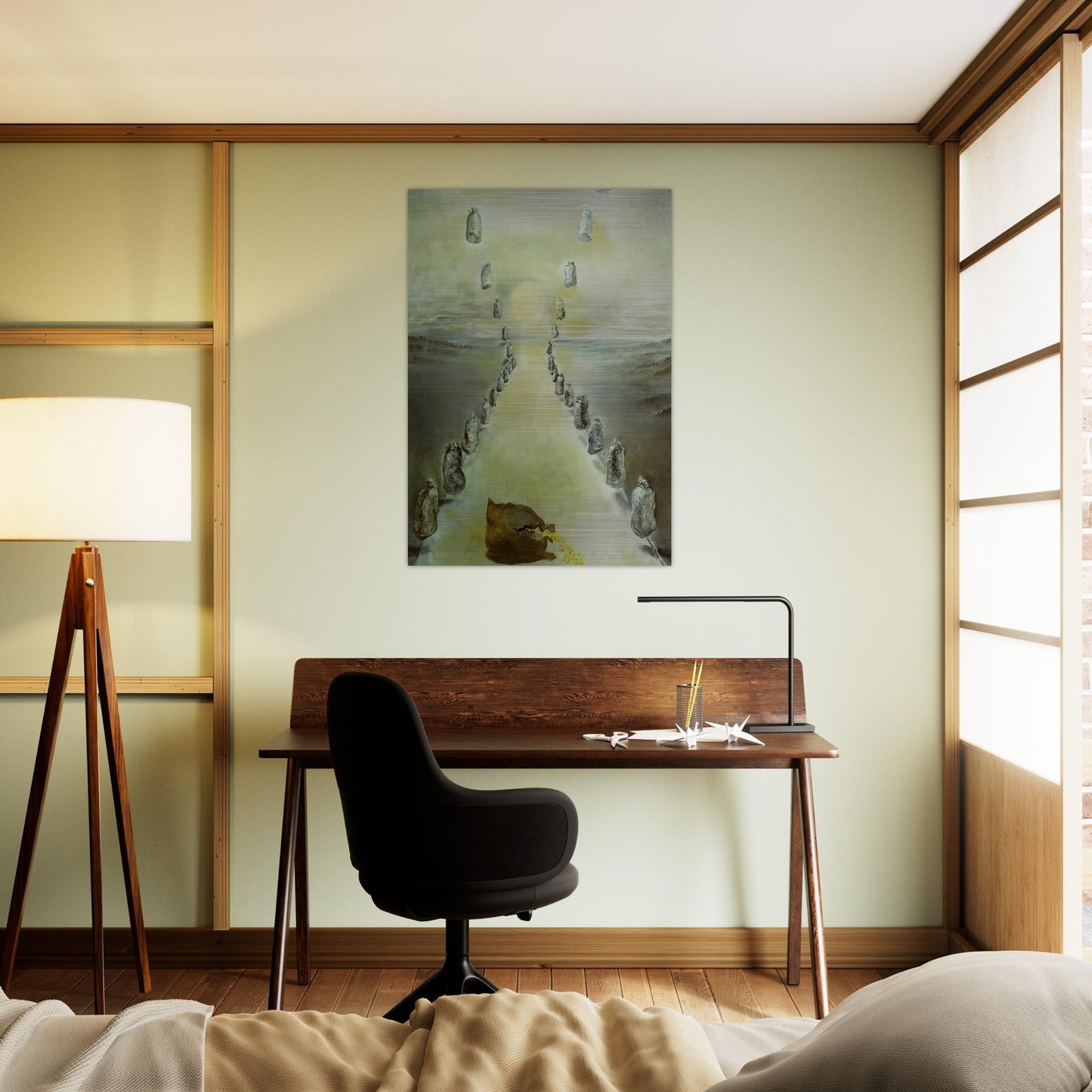 THE PATH OF ENIGMAS FIRST VERSION - Salvador Dali Brushed Aluminum Print - 70x100 cm / 28x40 inches | Salvador Dali Aluminum Print | Salvador Dali Prints