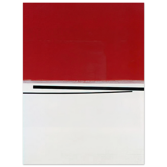 Victor Pasmore - SQUARE MOTIF IN WHITE AND INDIAN RED 1960  75x100 cm / 30x40inches Fine Art Poster