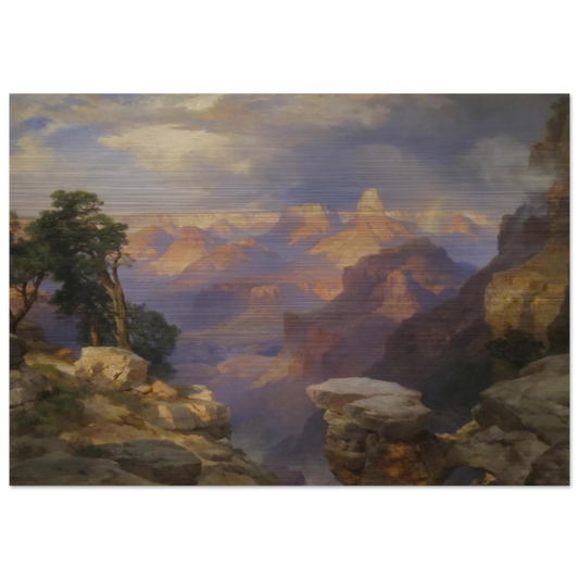 Grand Canyon with Rainbow - Thomas Moran Brushed Aluminum Print - 70x100 cm / 28x40 inches | Thomas Moran Aluminum Print | Thomas Moran Prints