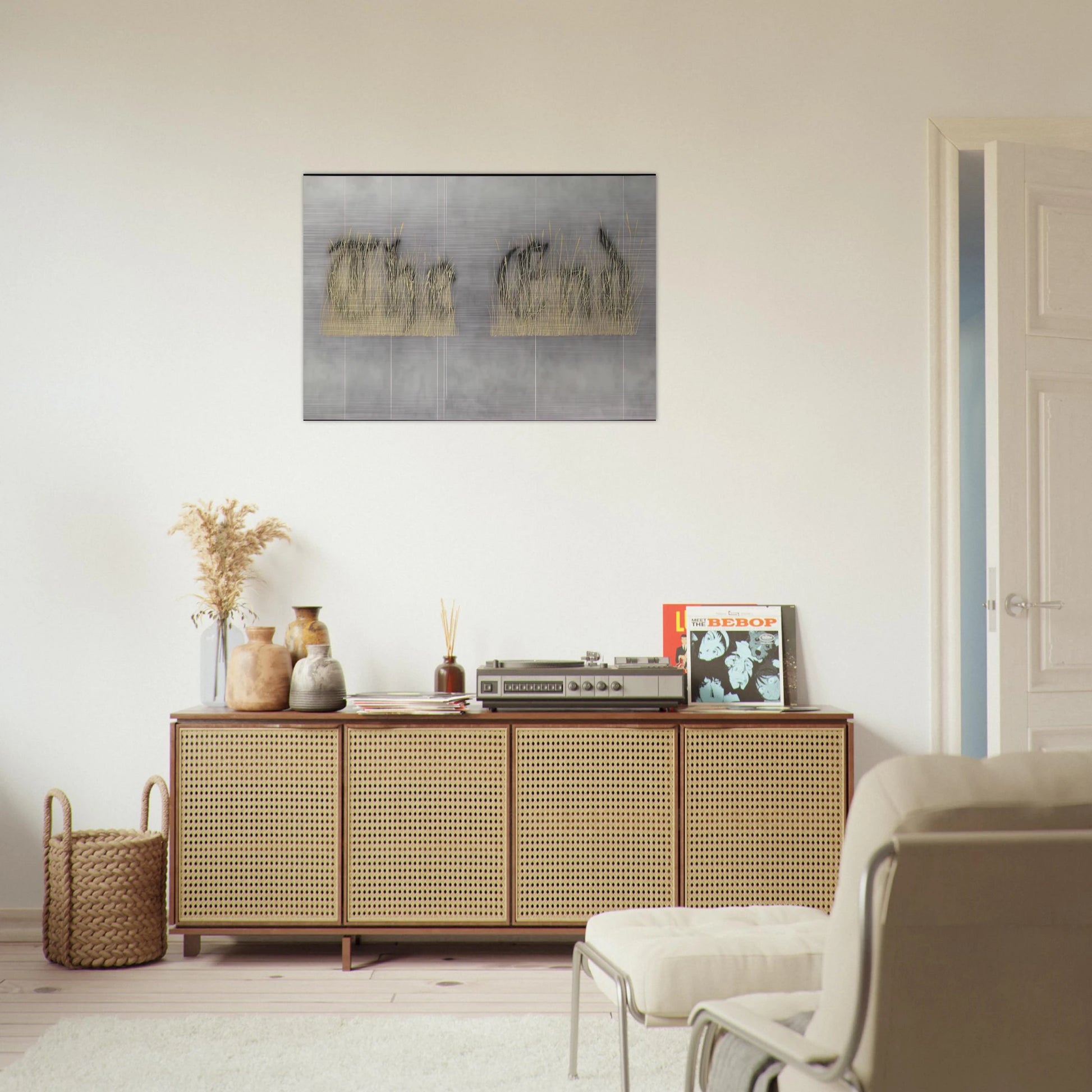 THE FINAL END 1992 - Edward Ruscha Brushed Aluminum Print - 70x100 cm / 28x40 inches | Edward Ruscha Aluminum Print | Edward Ruscha Prints