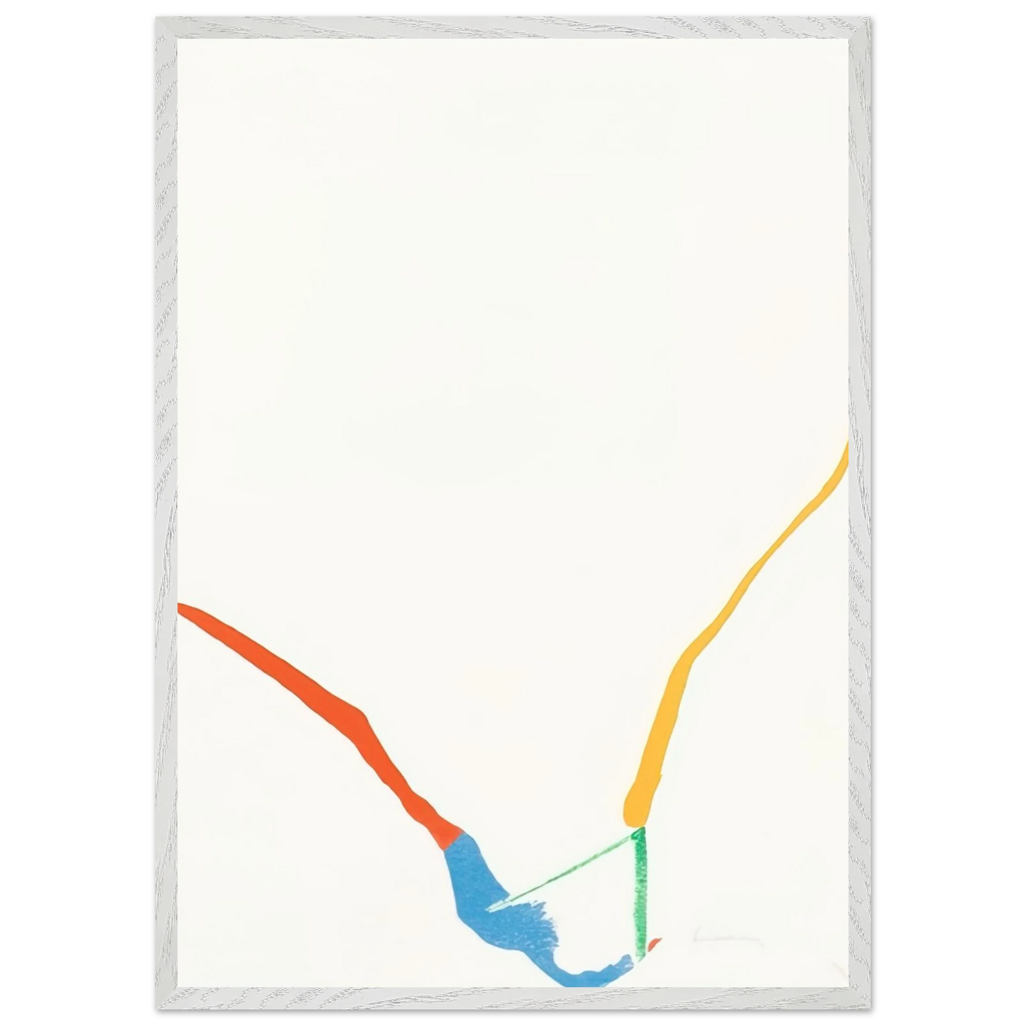 Helen Frankenthaler - What Red Lines Can Do - 1970 Wall art - 50x50 cm / 20x20 inches - Premium Wooden Framed Poster With Fine Art Paper-canvas - Black frame