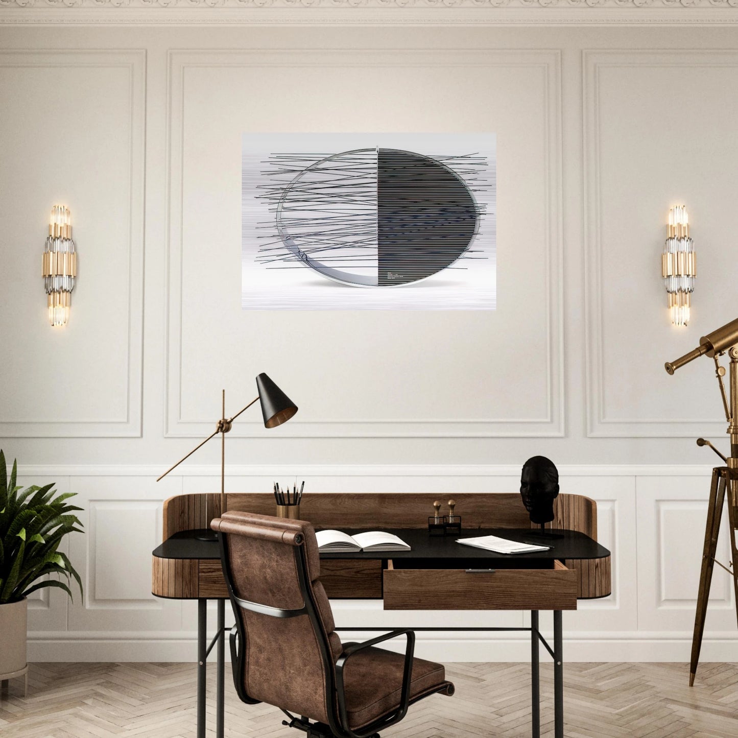 ANELLO - Jesus Rafael Soto Brushed Aluminum Print - 70x100 cm / 28x40 inches | Jesus Rafael Soto Aluminum Print | Jesus Rafael Soto Prints