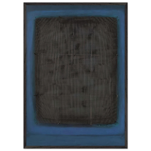 Espejo sin tiempo No1 - Art Informel - Manuel Rivera 70x100 cm / 28x40 inches Framed Art Print – Black Wooden Frame