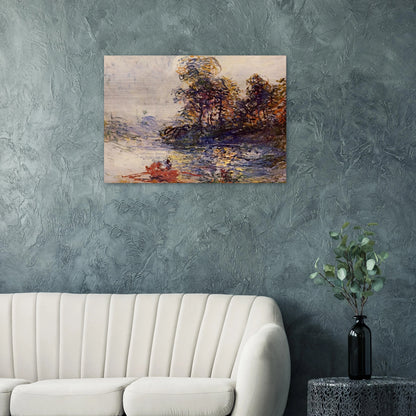 The River - claude monet Brushed Aluminum Print - 70x100 cm / 28x40 inches | claude monet Aluminum Print | claude monet Prints