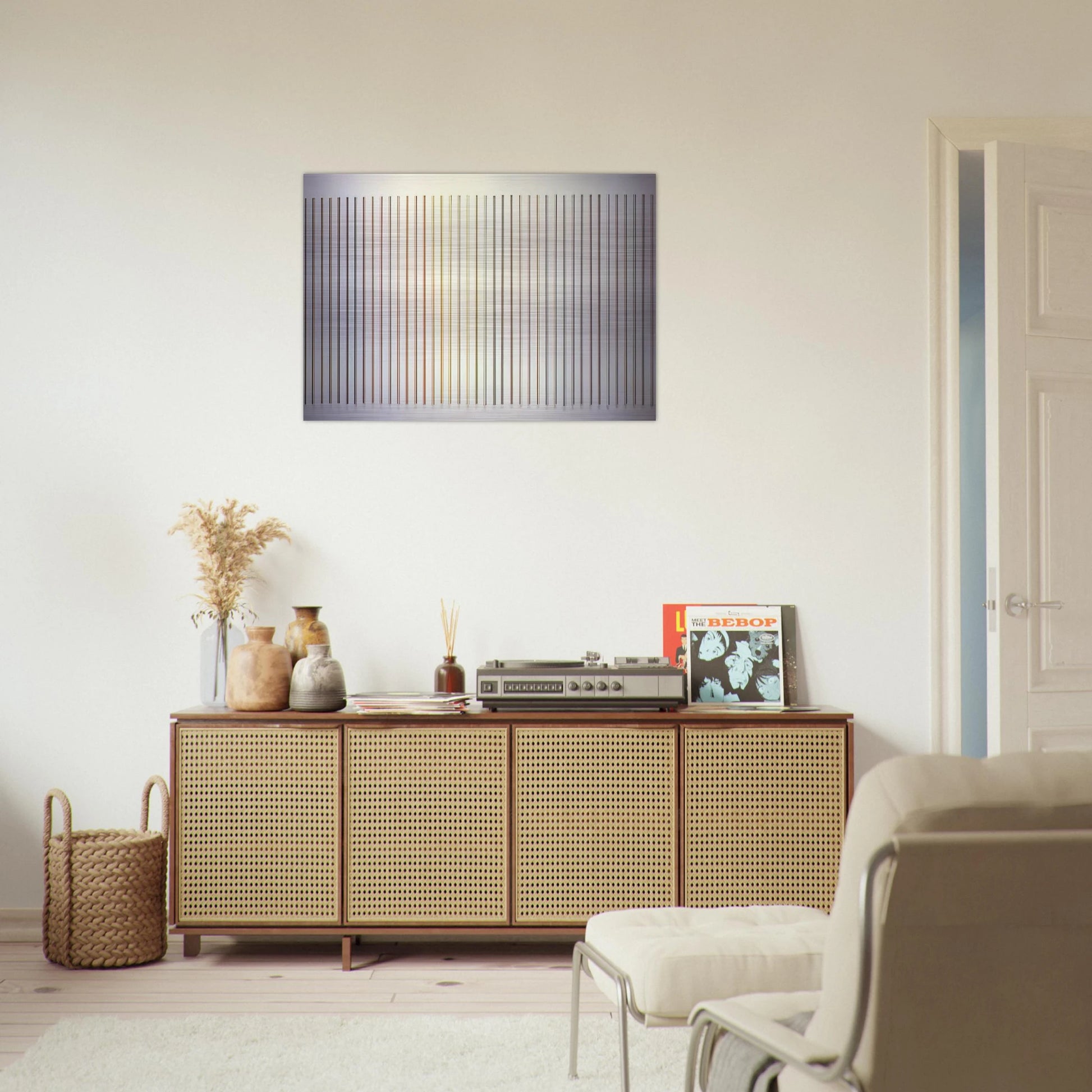 Color Needles - 1984 - Gene Davis Brushed Aluminum Print - 70x100 cm / 28x40 inches | Gene Davis Aluminum Print | Gene Davis Prints