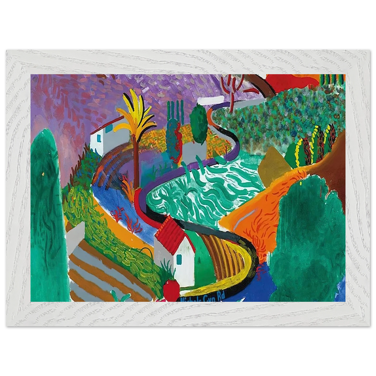 David Hockney - David Hockney Wall art - 30x40 cm / 12x16 inches - Premium Wooden Framed Poster With Fine Art Paper-canvas - Black frame