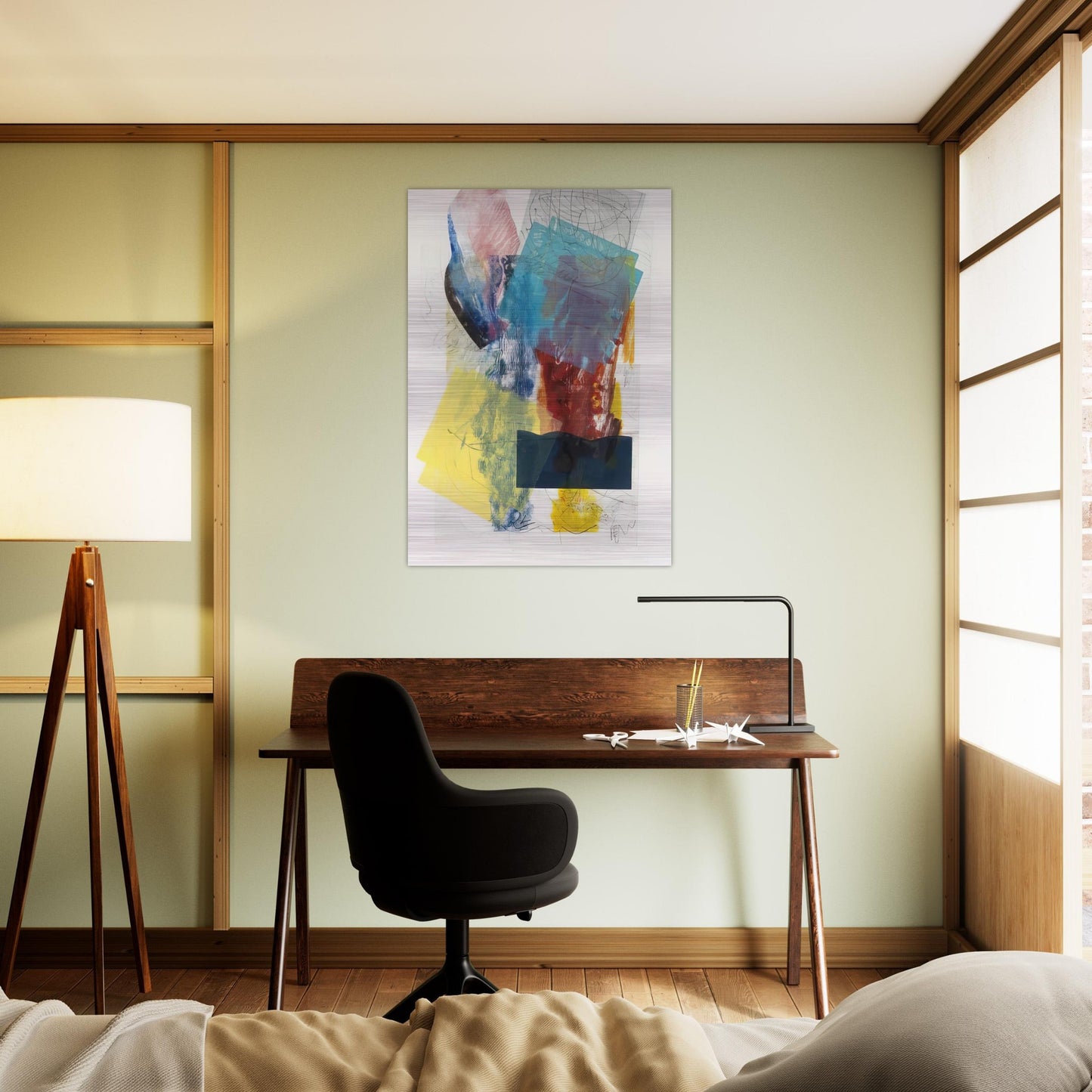 Aviation 3 - Sam Gilliam Brushed Aluminum Print - 70x100 cm / 28x40 inches | Sam Gilliam Aluminum Print | Sam Gilliam Prints