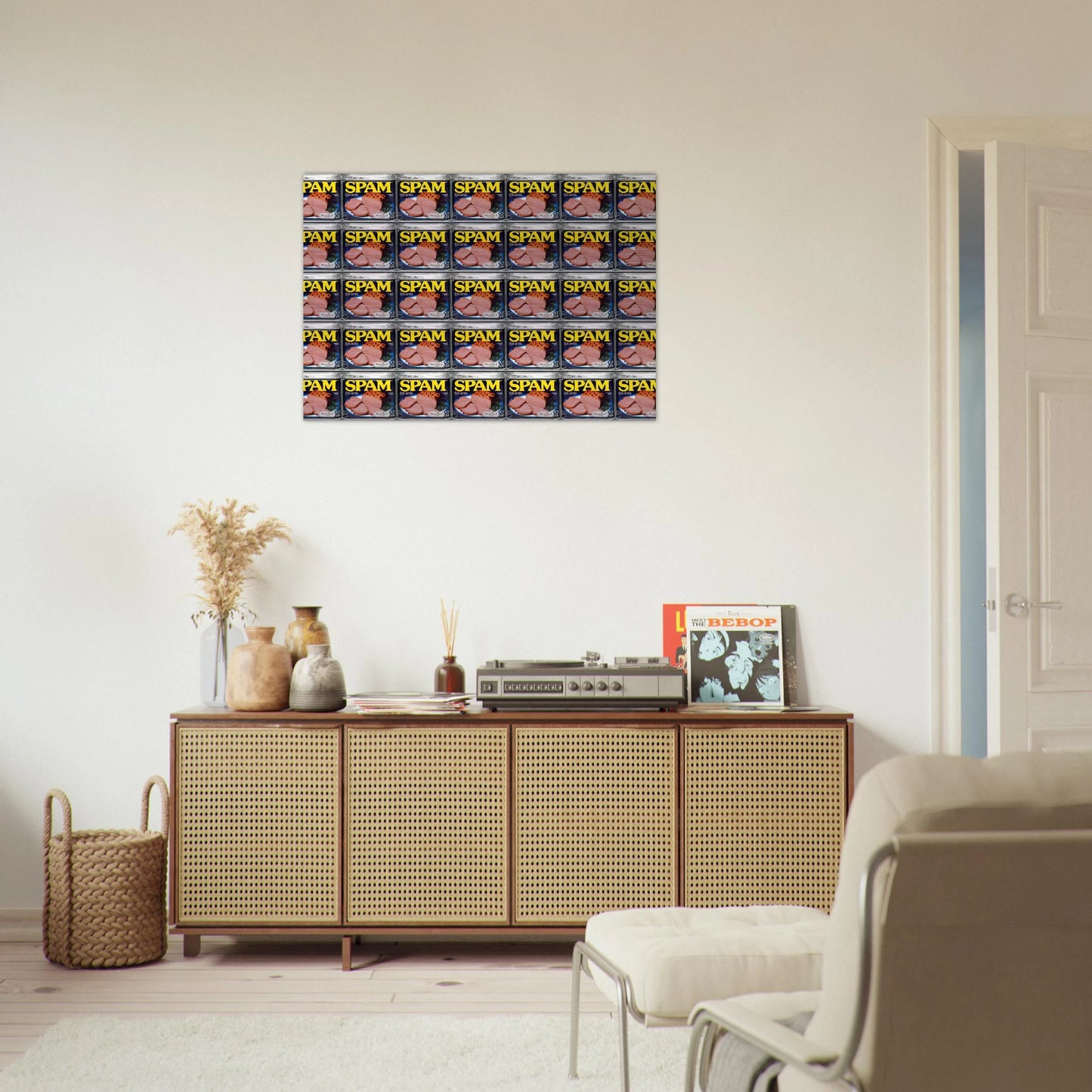 Spam - Andy Warhol Brushed Aluminum Print - 70x100 cm / 28x40 inches | Andy Warhol Aluminum Print | Andy Warhol Prints