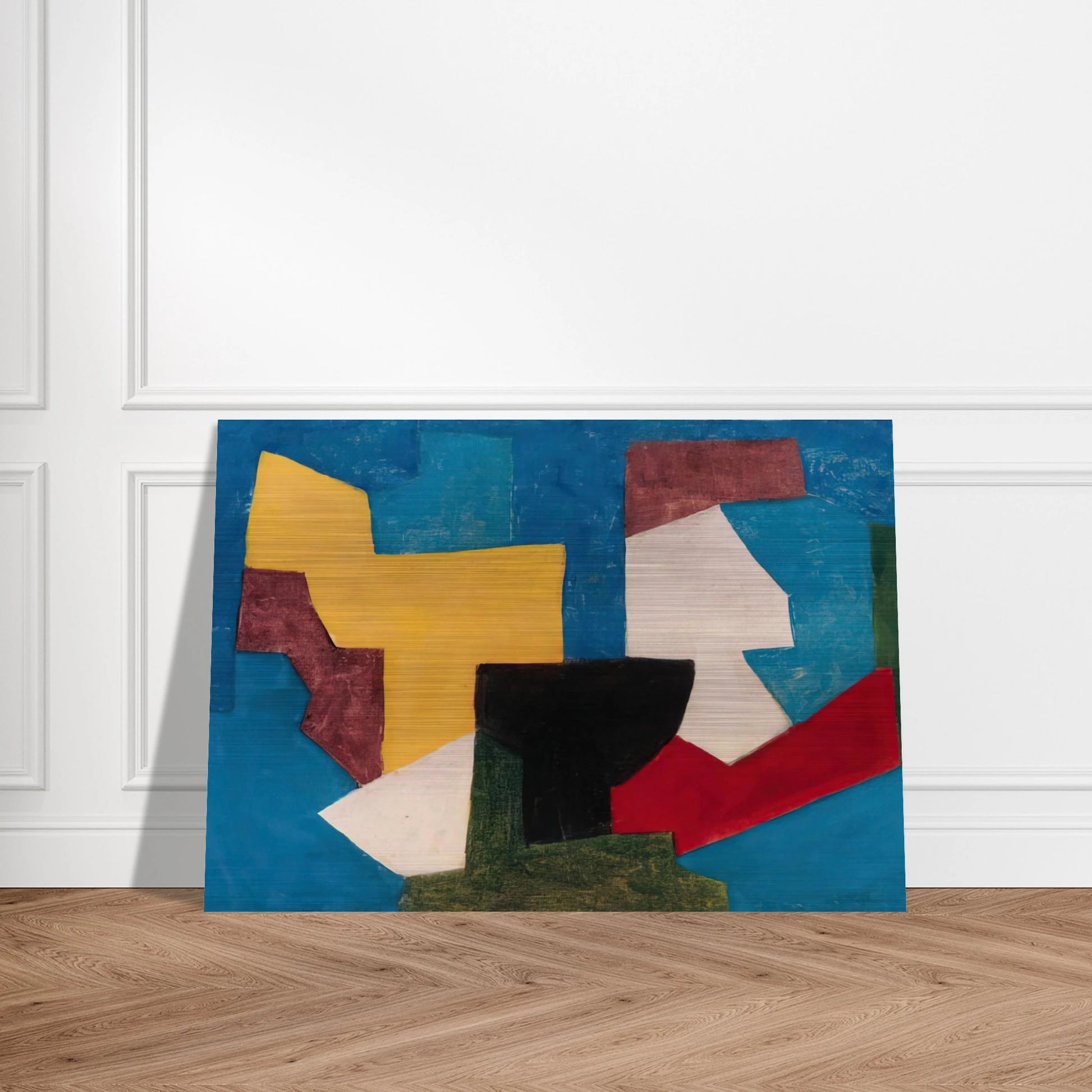 Composition multicolore à dominante bleue - 1969 - Serge Poliakoff Brushed Aluminum Print - 70x100 cm / 28x40 inches | Serge Poliakoff Aluminum Print | Serge Poliakoff Prints