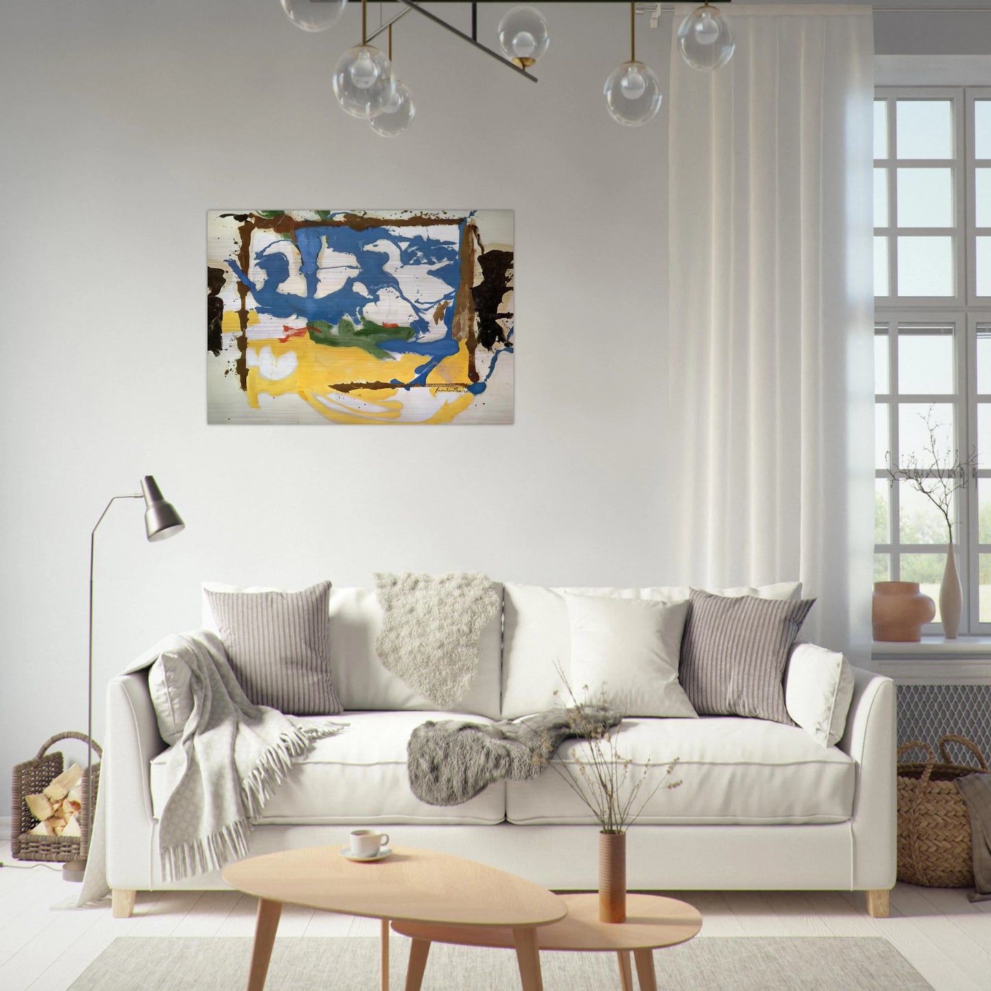 Swan Lake #2 - 1961 - Helen Frankenthaler Brushed Aluminum Print - 70x100 cm / 28x40 inches | Helen Frankenthaler Aluminum Print | Helen Frankenthaler Prints