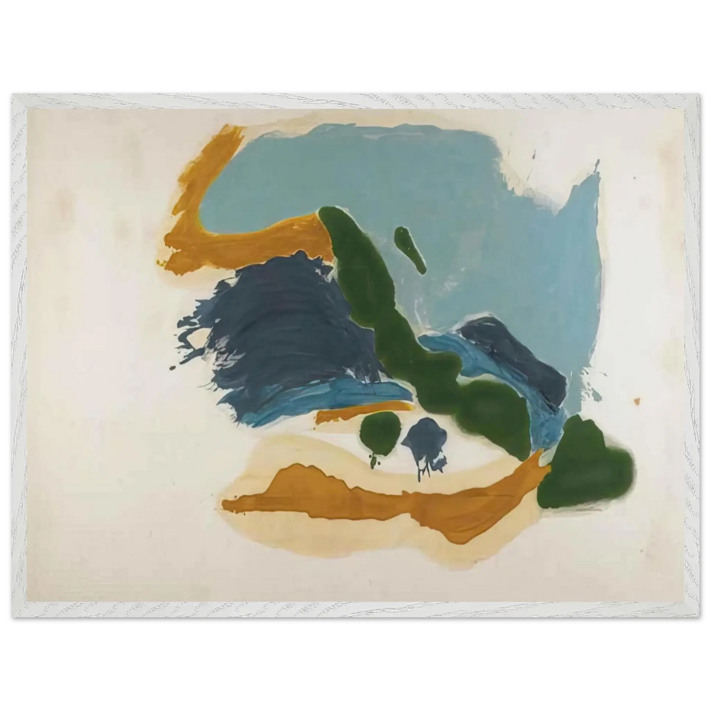Helen Frankenthaler - Tuscany - 1963 Wall art - 15x20 cm / 6x8 Inches - Premium Wooden Framed Poster With Fine Art Paper - White frame