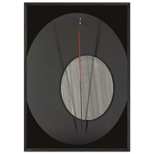 L OEIL DE BOEUF - Jesus Rafael Soto 70x100 cm / 28x40 inches Framed Art Print – Black Wooden Frame