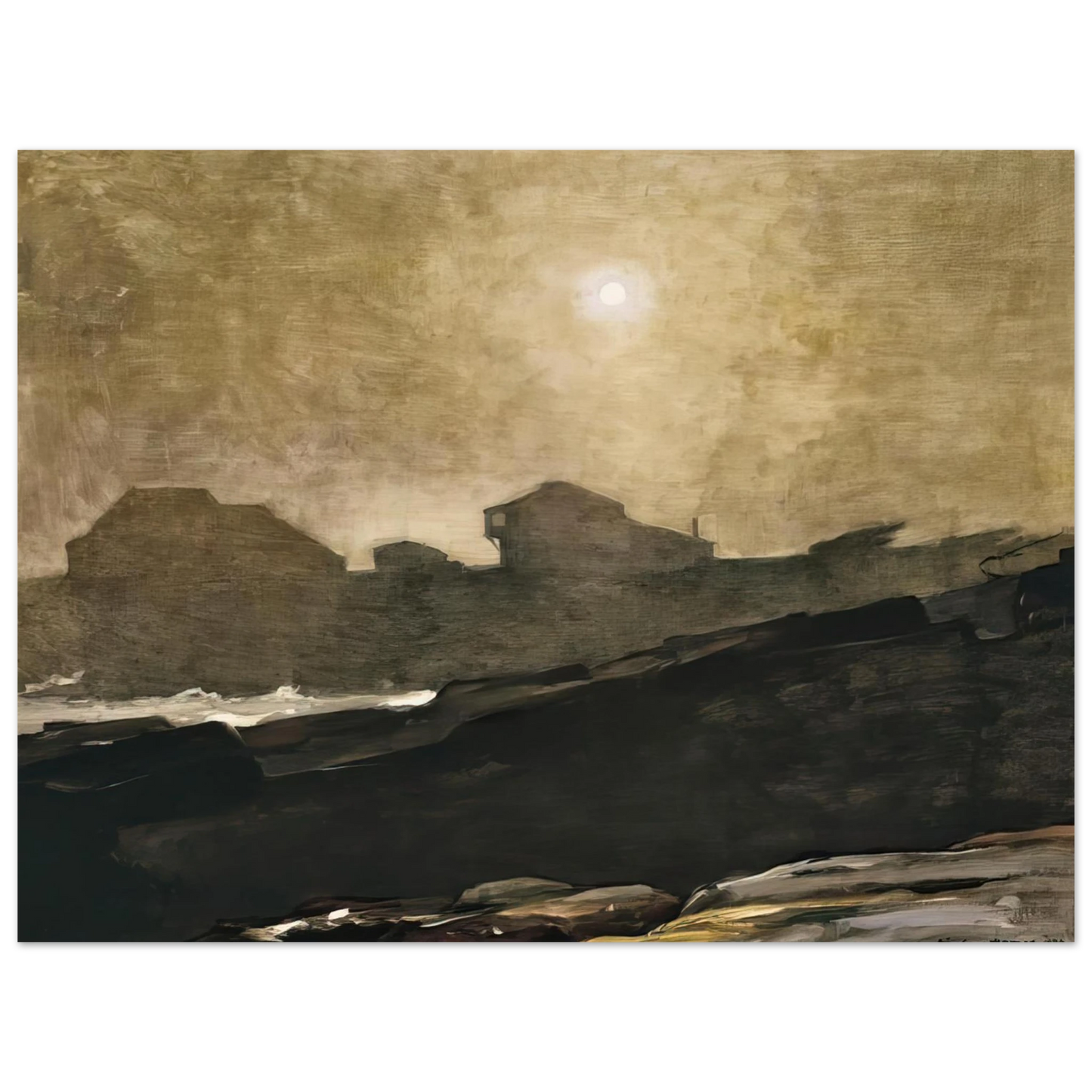 Winslow Homer - THE ARTISTS STUDIO IN AFTERNOON FOG 1894  75x100 cm / 30x40inches Fine Art Poster