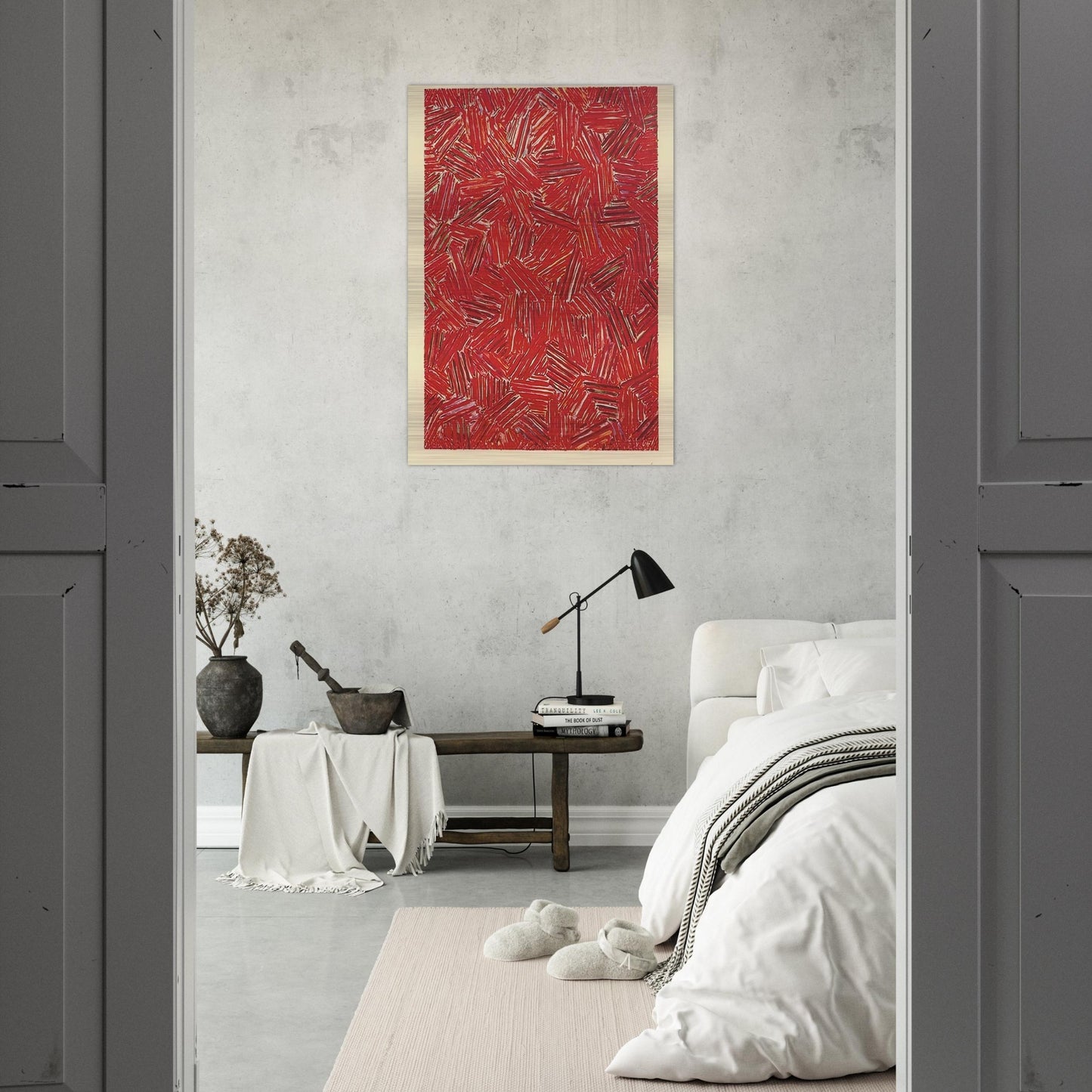 CICADA ULAE 219 - Jasper Johns Brushed Aluminum Print - 70x100 cm / 28x40 inches | Jasper Johns Aluminum Print | Jasper Johns Prints