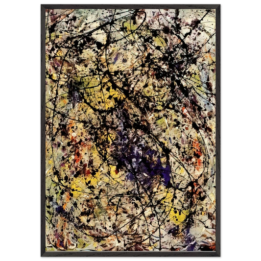 REFLECTIONS OF THE BIG DIPPER 1947 - Jackson Pollock 70x100 cm / 28x40 inches Framed Art Print – Black Wooden Frame