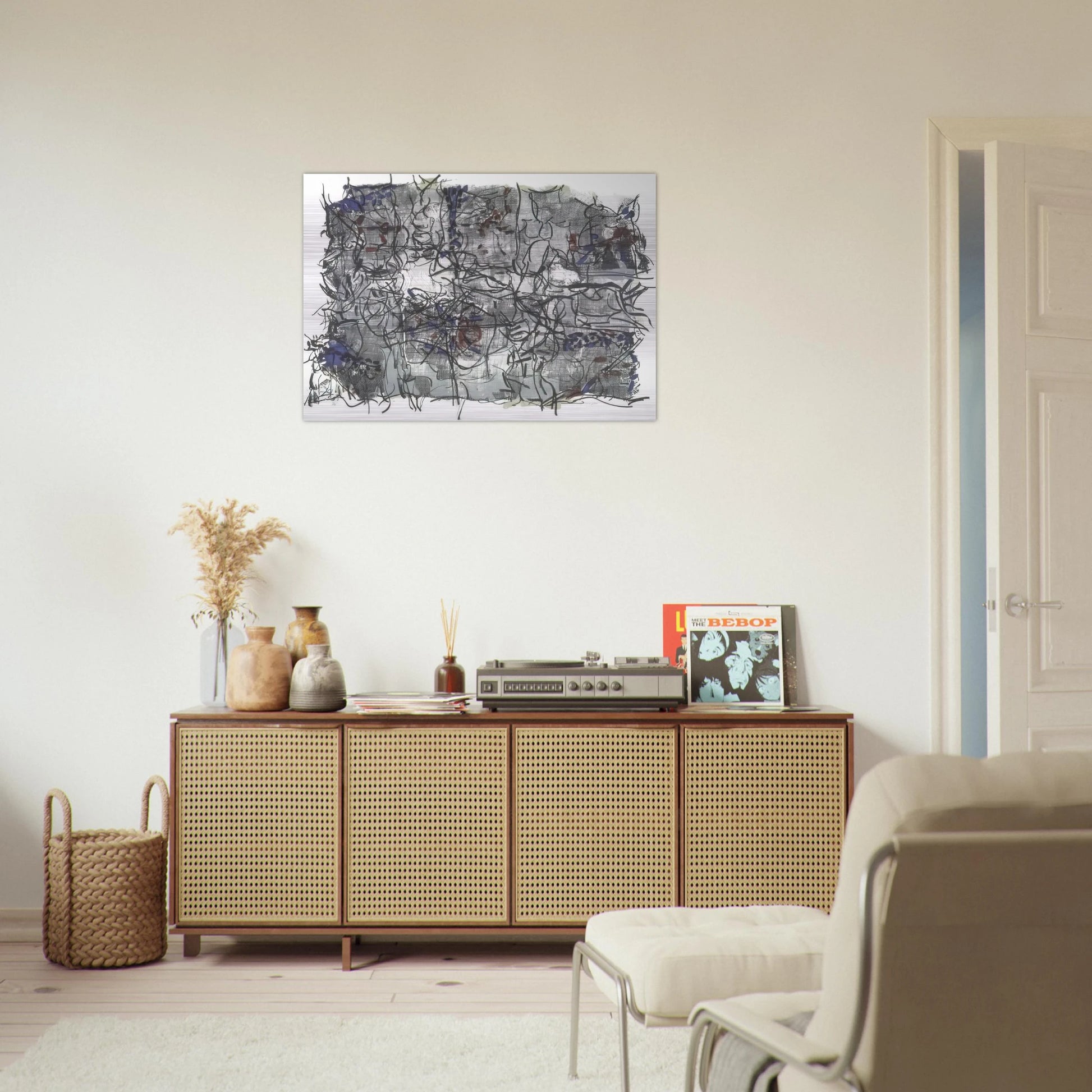 Jute IV - Jean-Paul Riopelle Brushed Aluminum Print - 70x100 cm / 28x40 inches | Jean-Paul Riopelle Aluminum Print | Jean-Paul Riopelle Prints