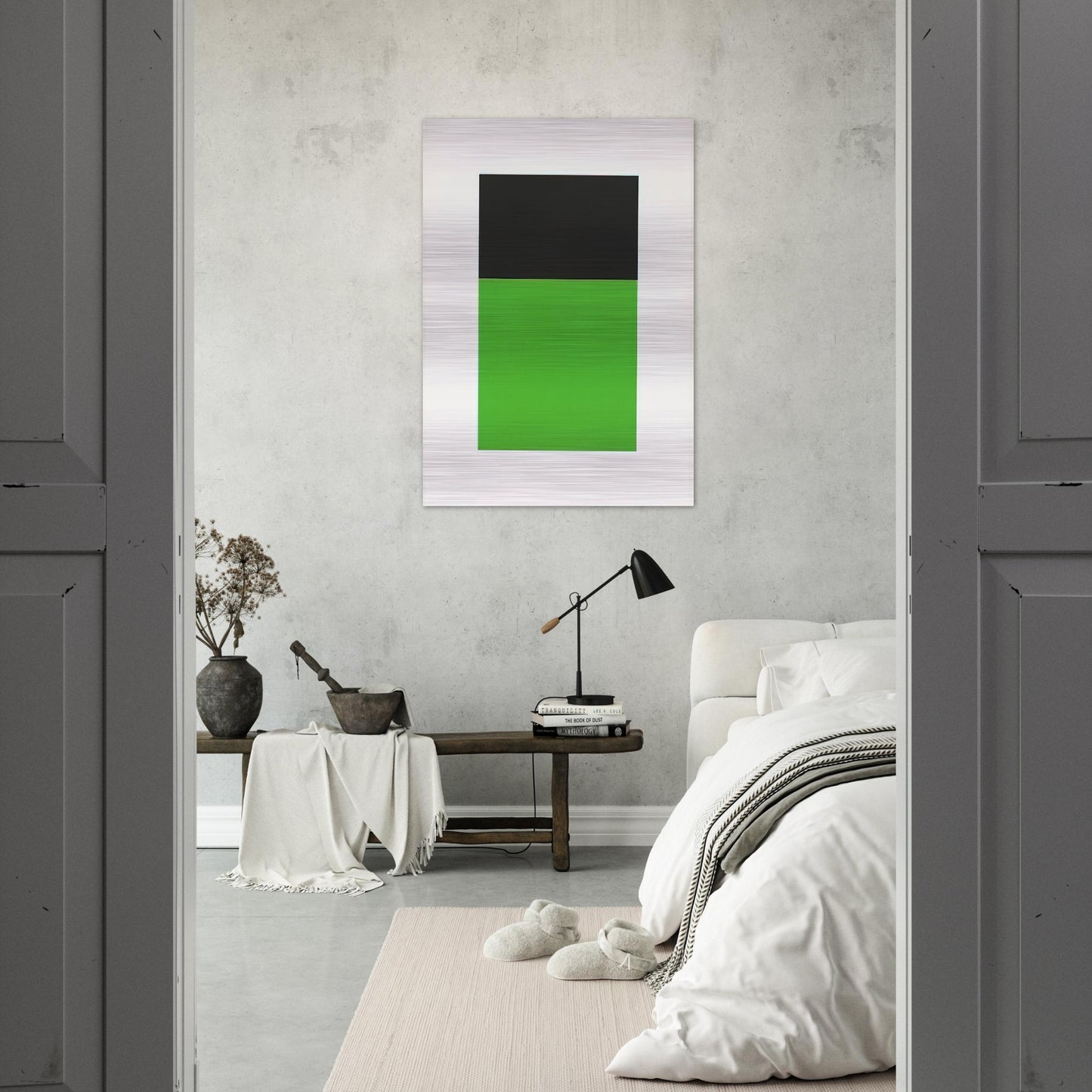Black-Green from the Series of Ten Lithographs - Ellsworth Kelly Brushed Aluminum Print - 70x100 cm / 28x40 inches | Ellsworth Kelly Aluminum Print | Ellsworth Kelly Prints