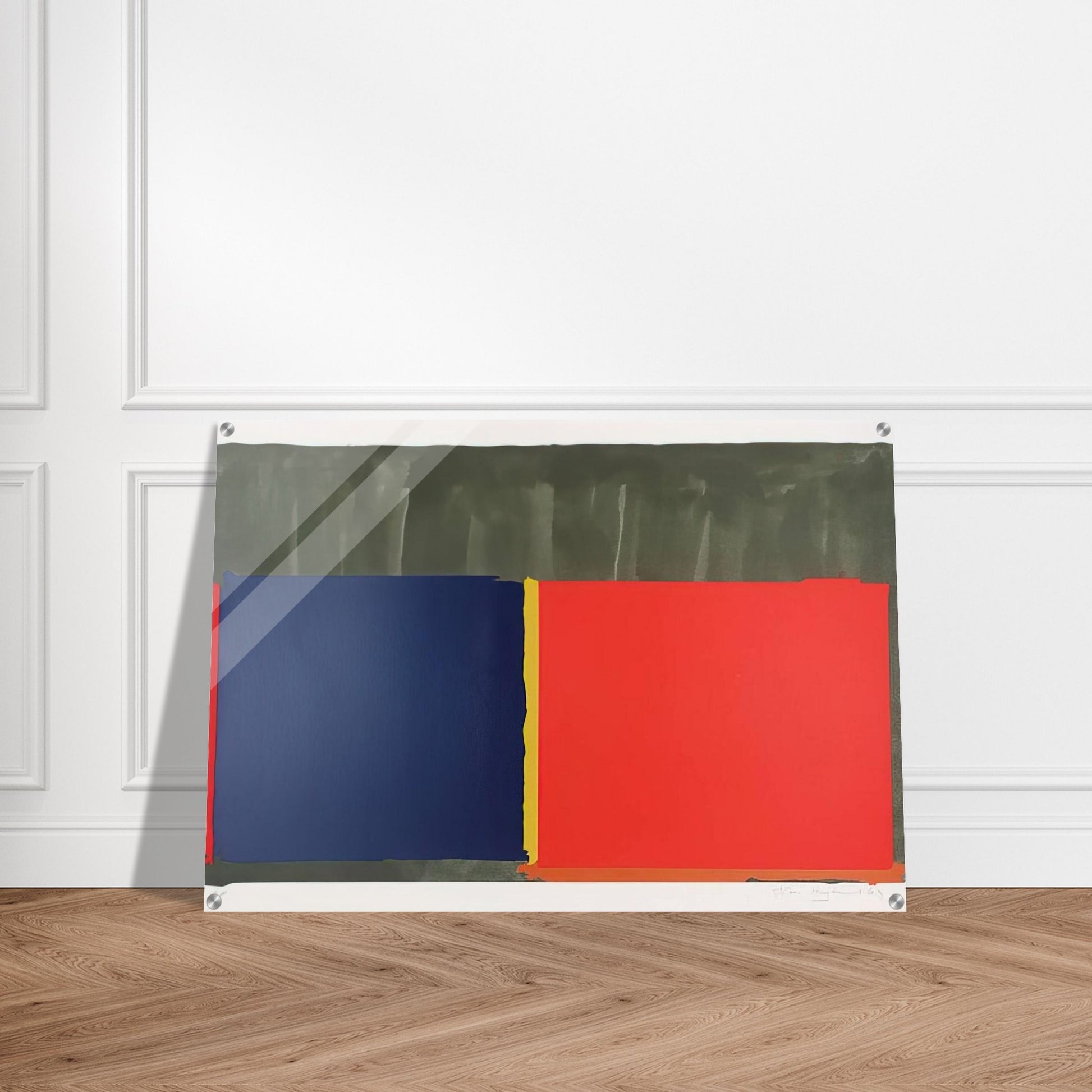 Red, Blue - 1969 - John Hoyland Acrylic Print - 70x100 cm / 28x40″ inches