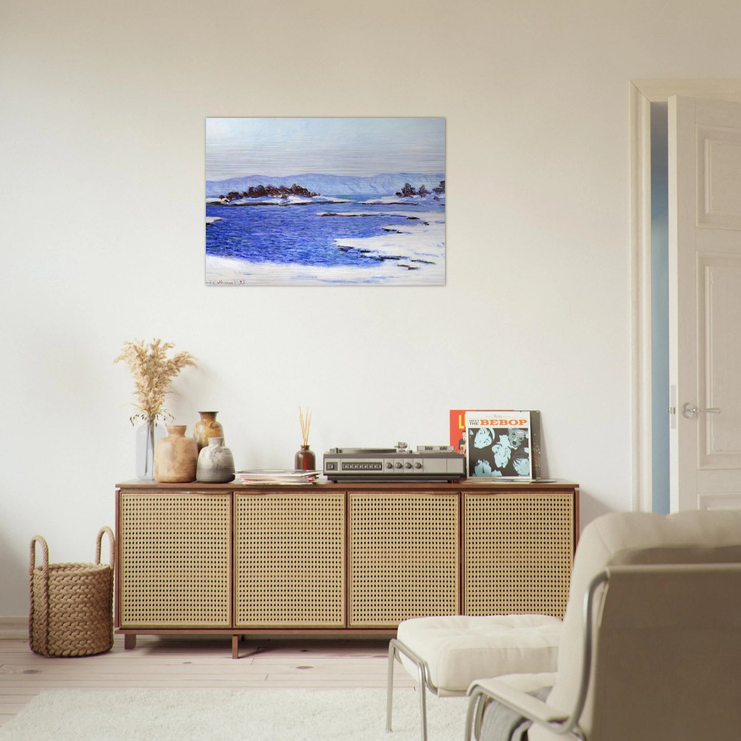 The Banks of the Fjord at Christiania - claude monet Brushed Aluminum Print - 70x100 cm / 28x40 inches | claude monet Aluminum Print | claude monet Prints