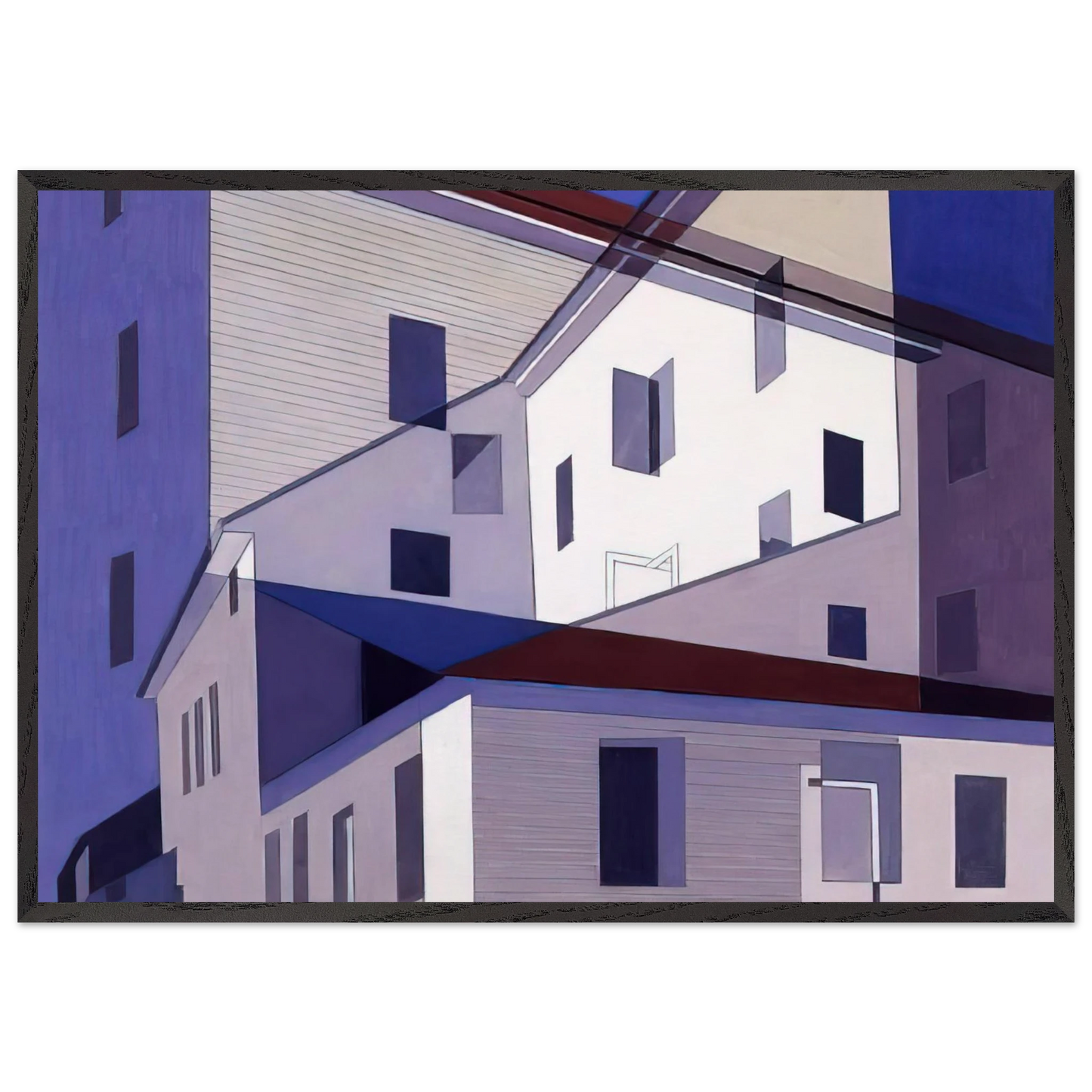 On A Shaker Theme 2 - Precisionism - Charles Sheeler 70x100 cm / 28x40 inches Framed Art Print – Black Wooden Frame