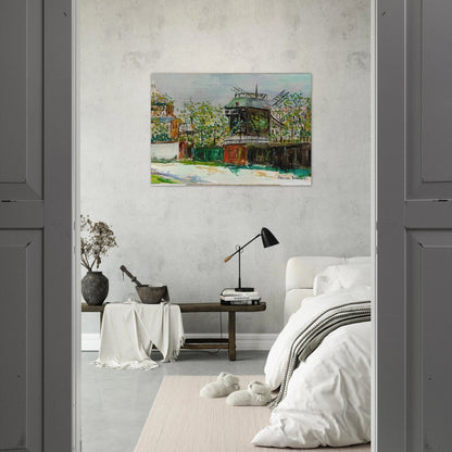 MOULIN DE LA GALETTE 4 - Maurice Utrillo Brushed Aluminum Print - 70x100 cm / 28x40 inches | Maurice Utrillo Aluminum Print | Maurice Utrillo Prints