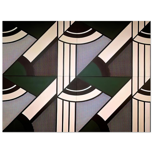 Roy Lichtenstein - MODULAR PAINTING WITH FOUR PANELS 6 1970  75x100 cm / 30x40inches Fine Art Poster