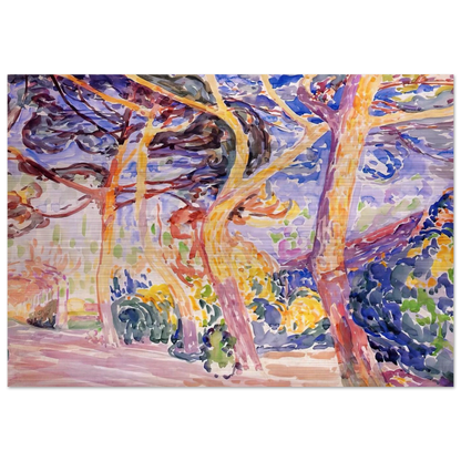 Under the Pines - Henri-Edmond Cross Brushed Aluminum Print - 70x100 cm / 28x40 inches | Henri-Edmond Cross Aluminum Print | Henri-Edmond Cross Prints