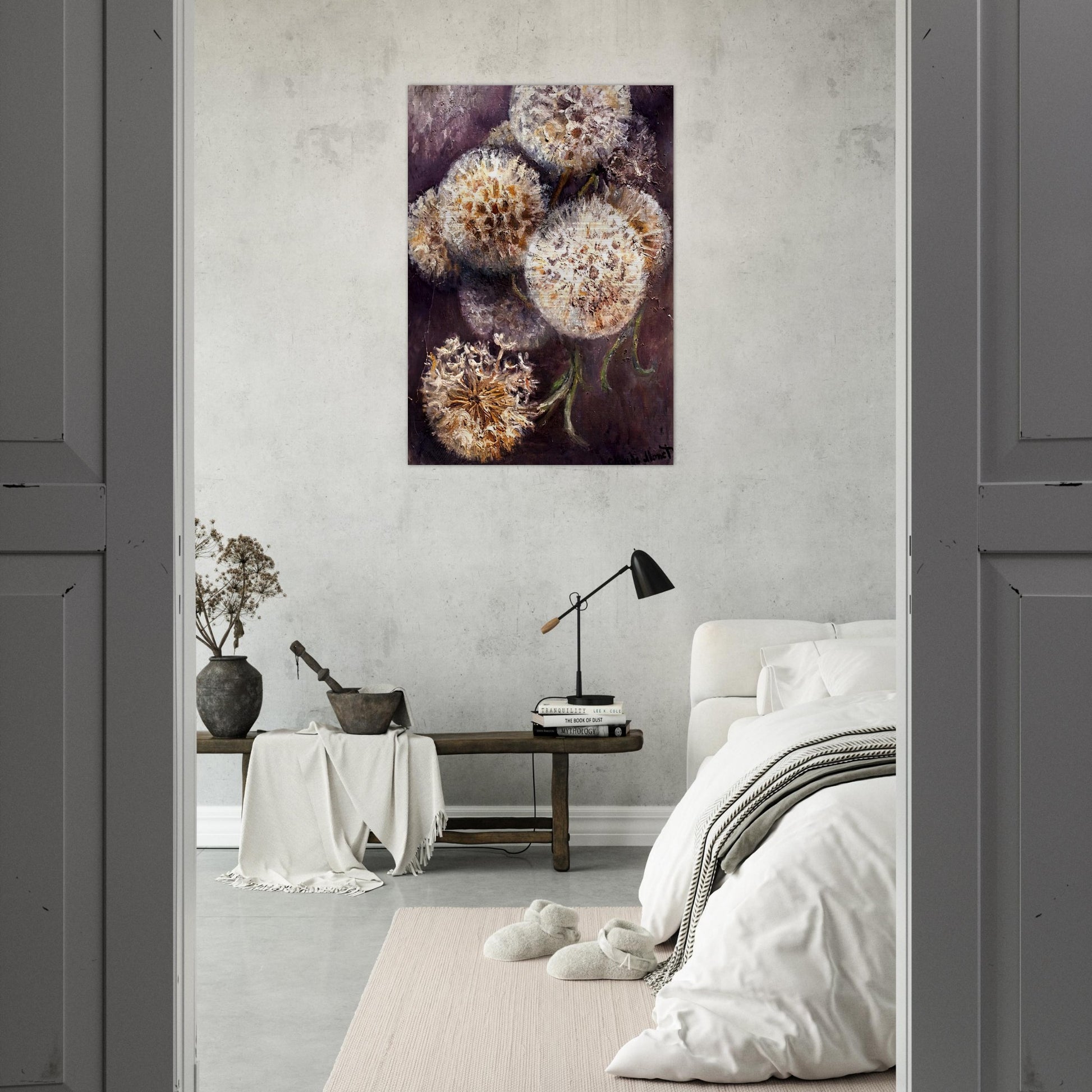 Dandelions - claude monet Brushed Aluminum Print - 70x100 cm / 28x40 inches | claude monet Aluminum Print | claude monet Prints